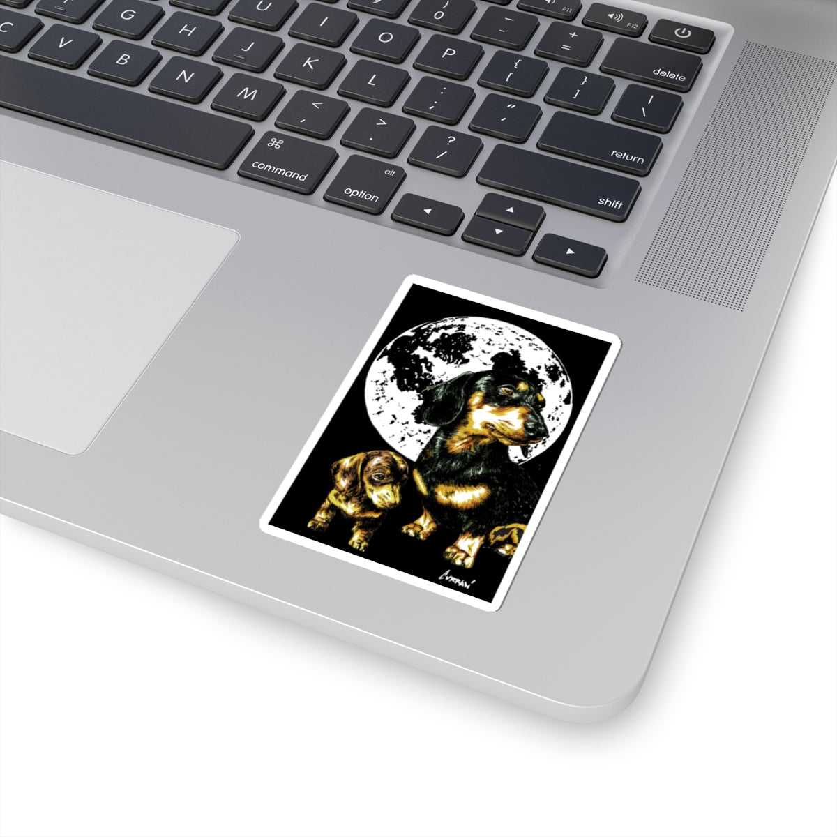 Moonlit Dachshund Kiss-Cut Stickers - Perfect for Dog Lovers