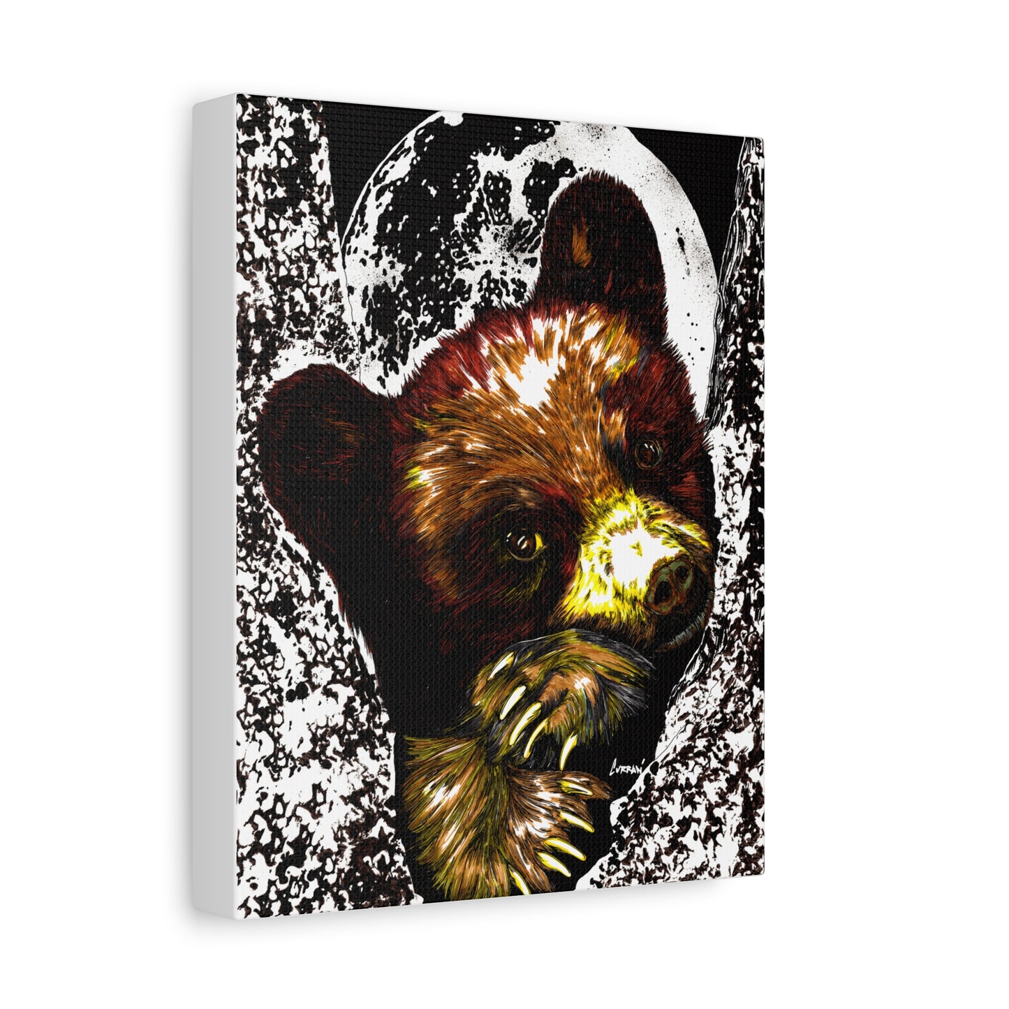 Brown Bear Cub Print of the Original, hand drawn wall art