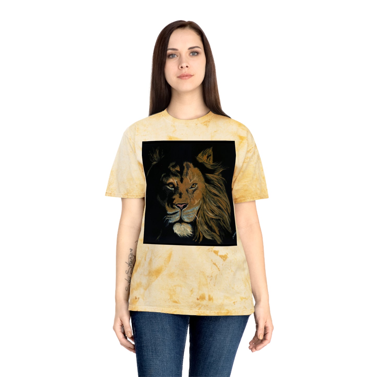 Color Blast T Shirt Powerful Lion Design by Kris Curran