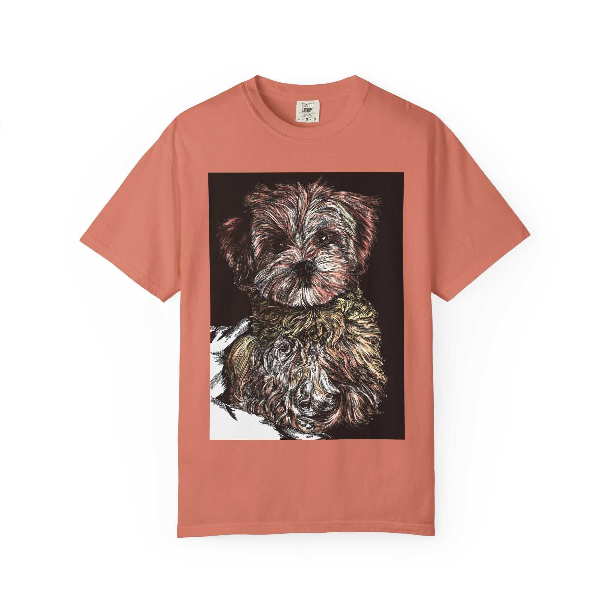 Elevate your style with our Puppy Art Unisex Garment-Dyed T-Shirt – Original Hand-Drawn design. Stand out from the crowd in this unique tee!