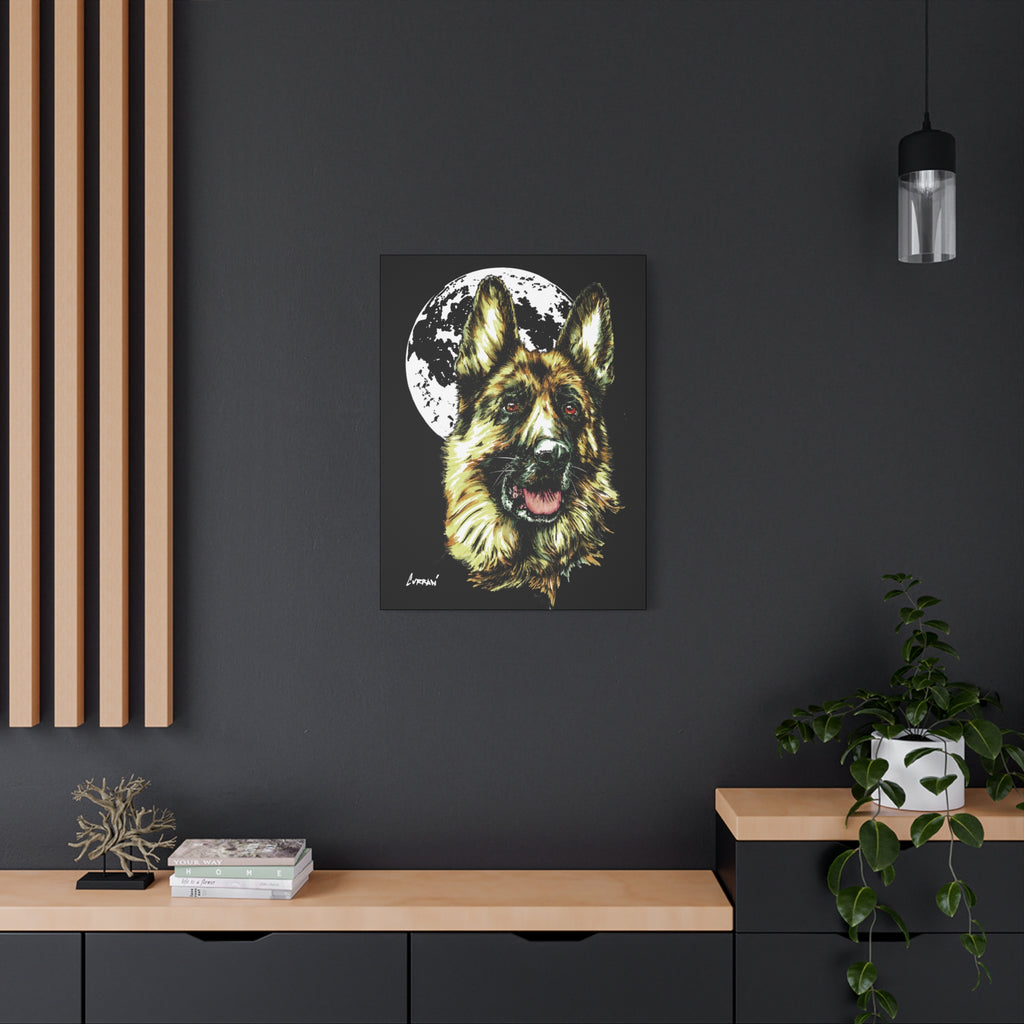 German Shepherd Print, Hand-Drawn Dog Art,