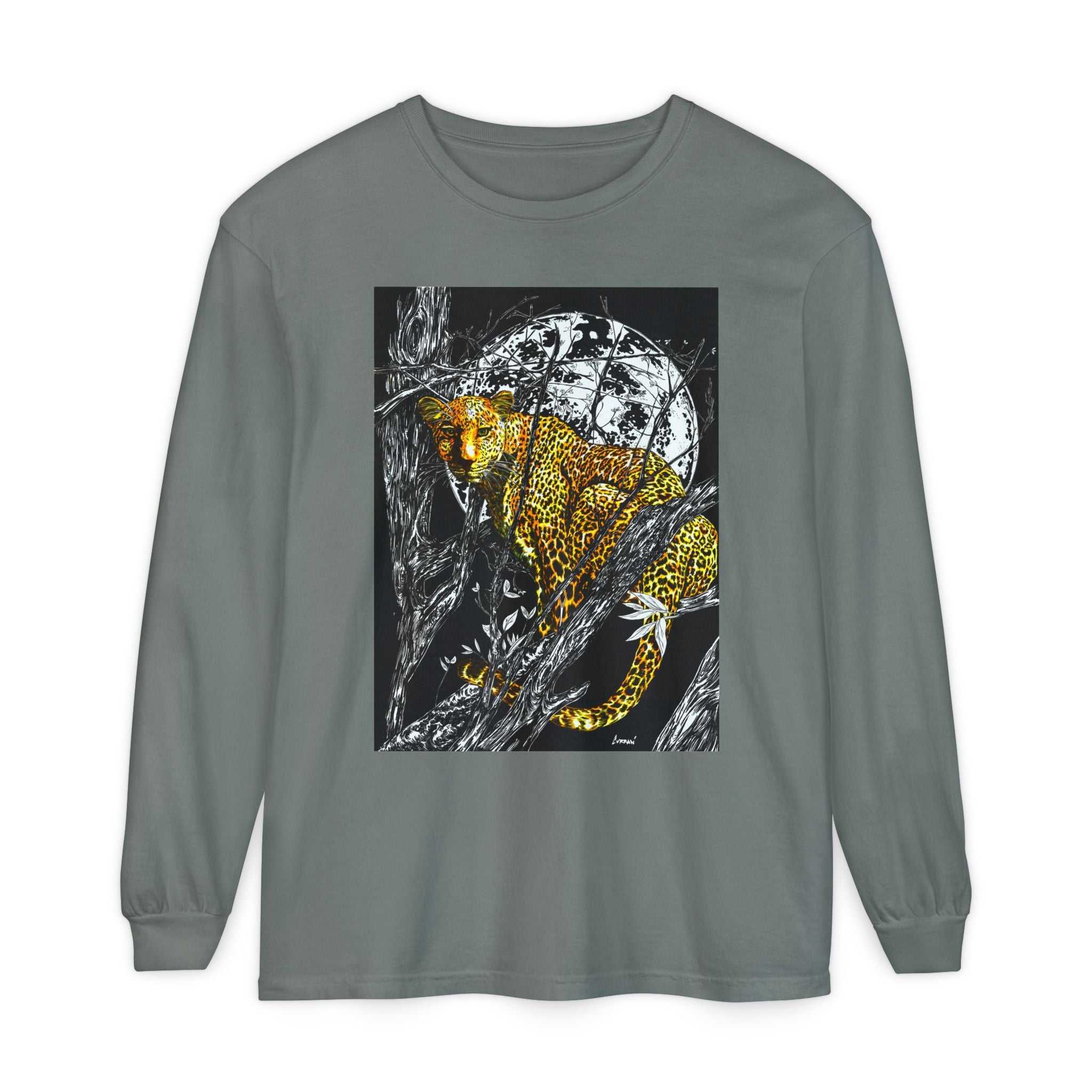 Wild Cheetah Unisex Long Sleeve T Shirt Eco-Friendly