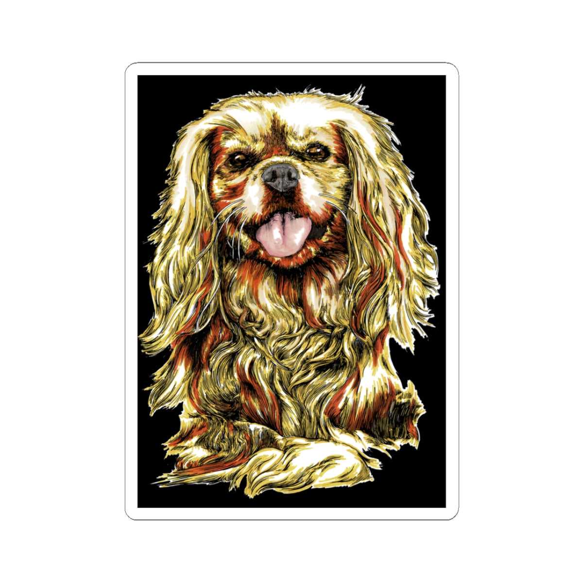 Cavalier King Charles Spaniel Kiss-Cut Sticker