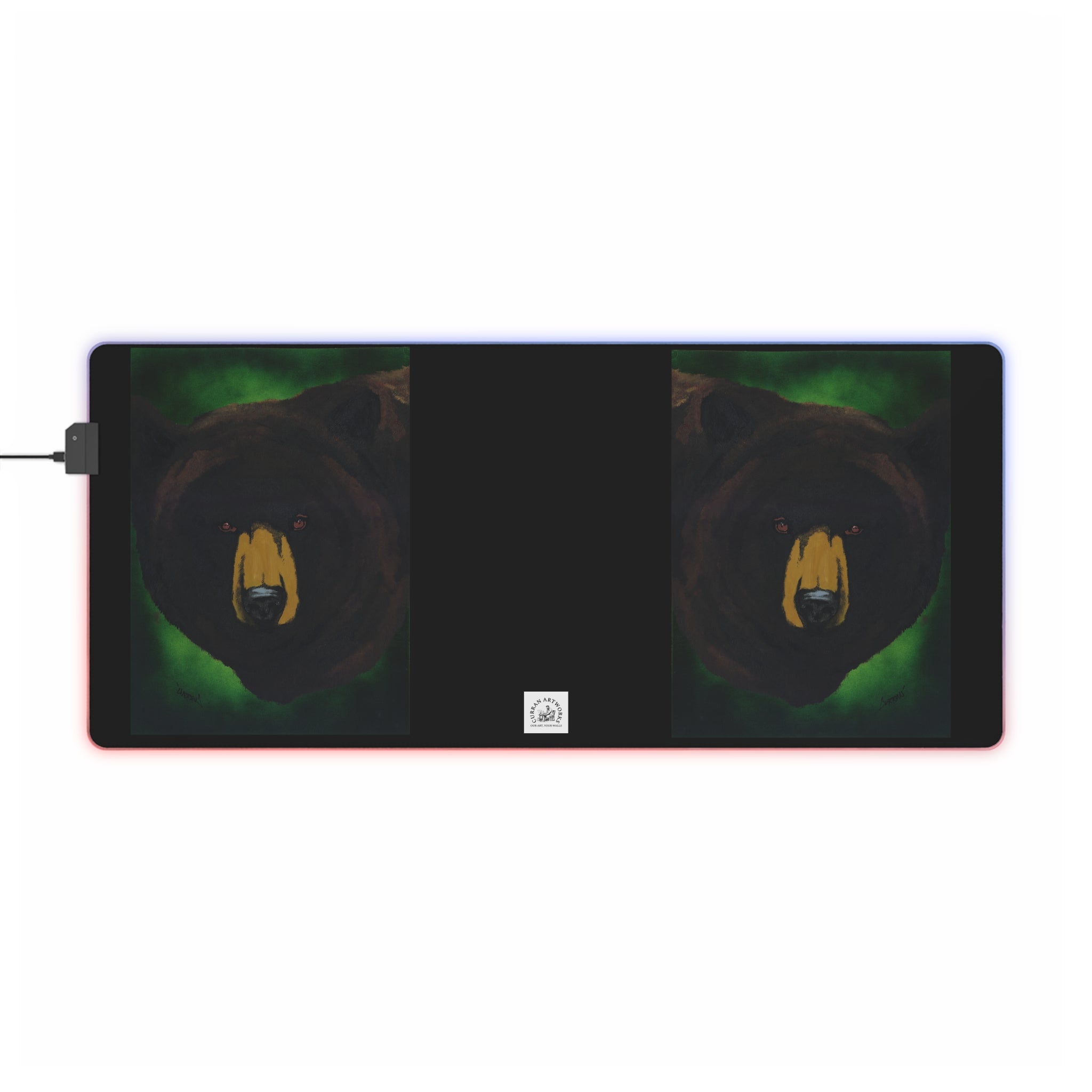 LED Gaming Mouse Pad with Bear Design - RGB Backlit