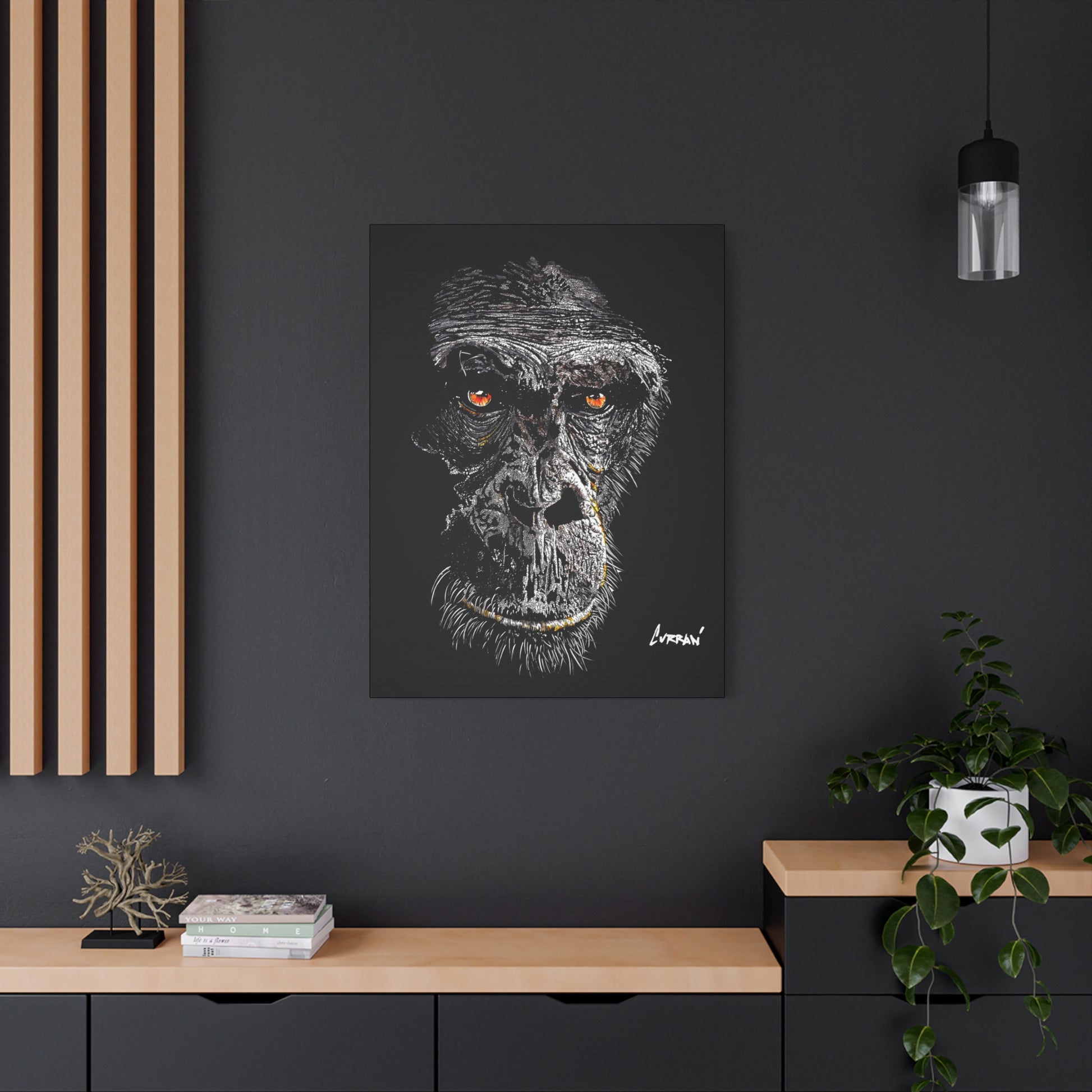 Gorilla 2 Wall Art, Gorilla Print, Hand-Drawn Gorilla,