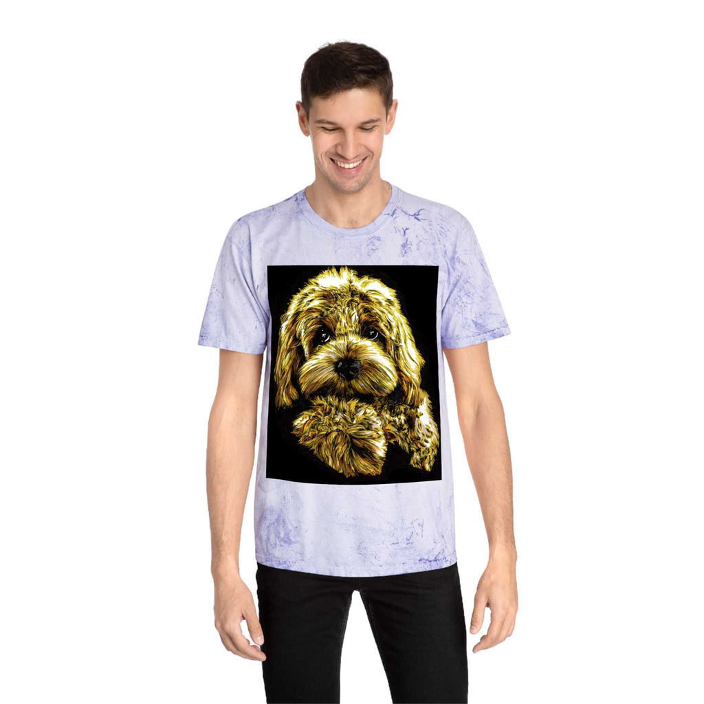 Get your hands on the adorable Puppy Color Blast Lover T-Shirt - Unisex Pet Portrait Tee today! Perfect for all dog lovers.