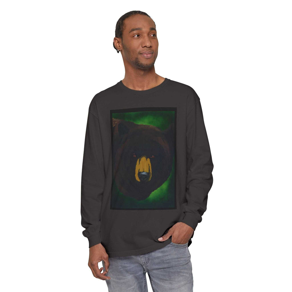 Brown Bear Portrait Long Sleeve Unisex T Shirt
