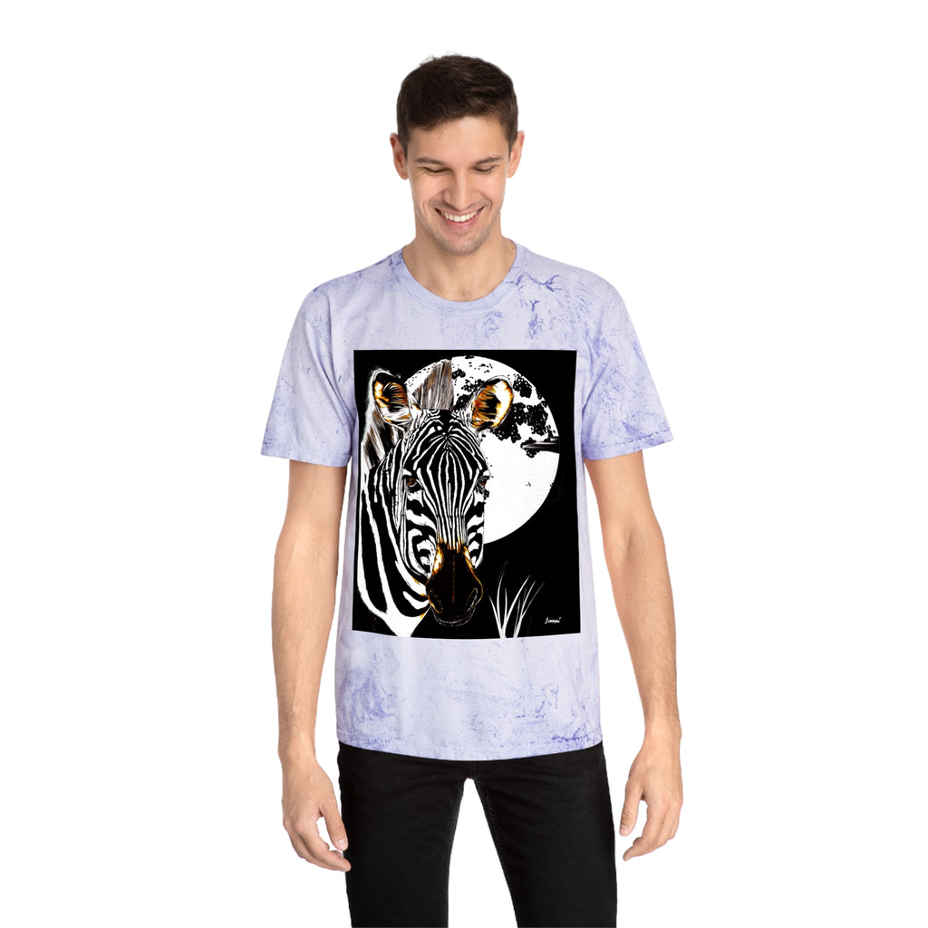 Color Blast Zebra Unisex T shirt