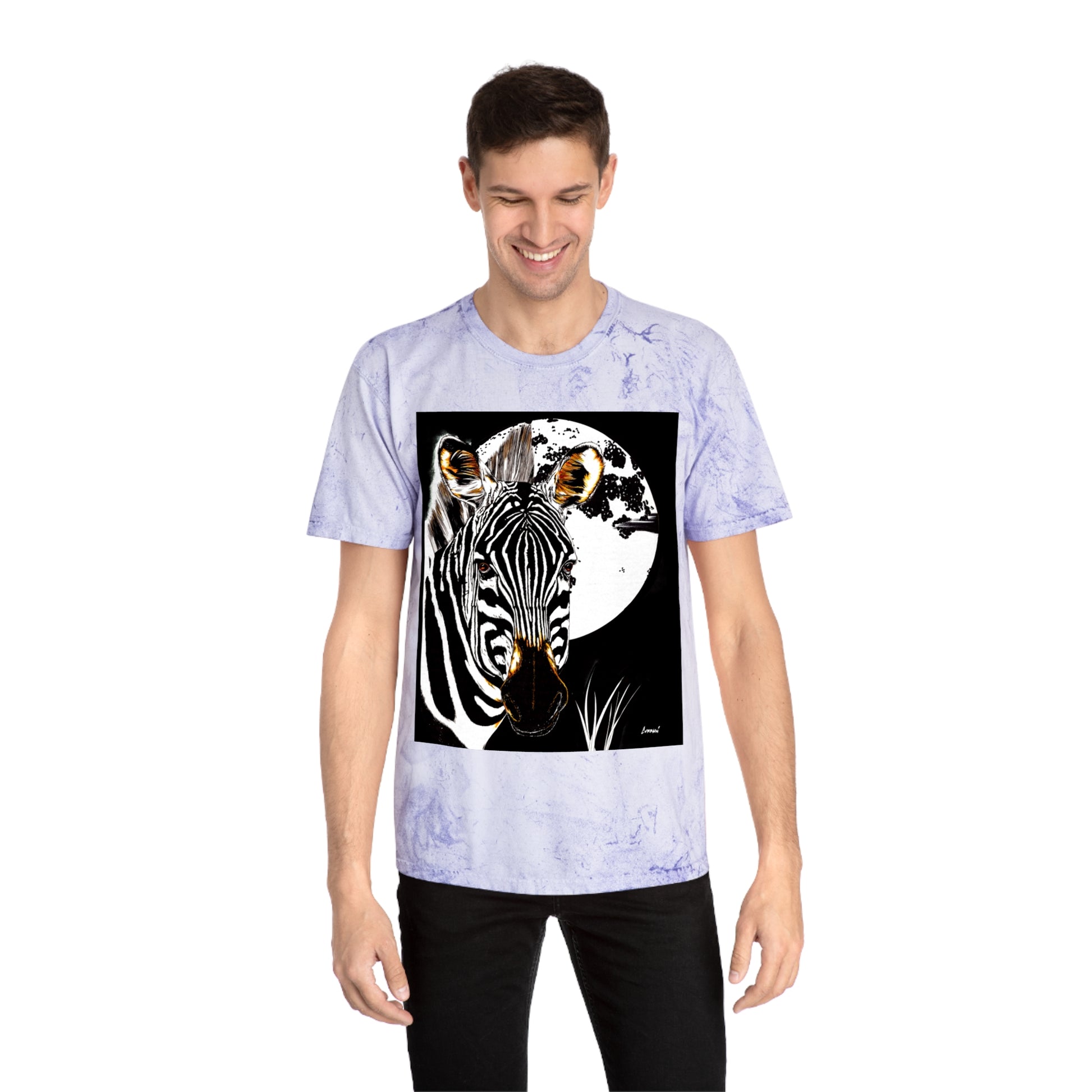Color Blast Zebra Unisex T shirt