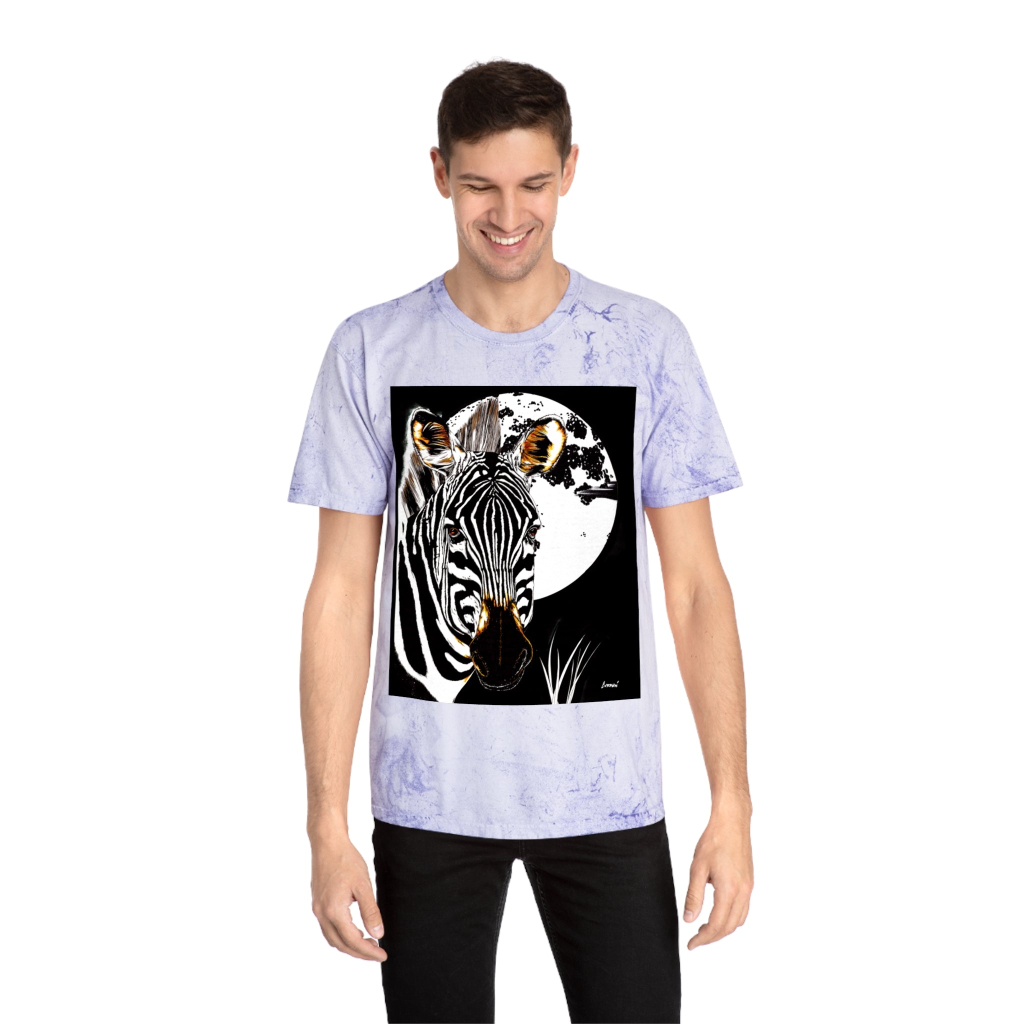 Color Blast Zebra Unisex T shirt