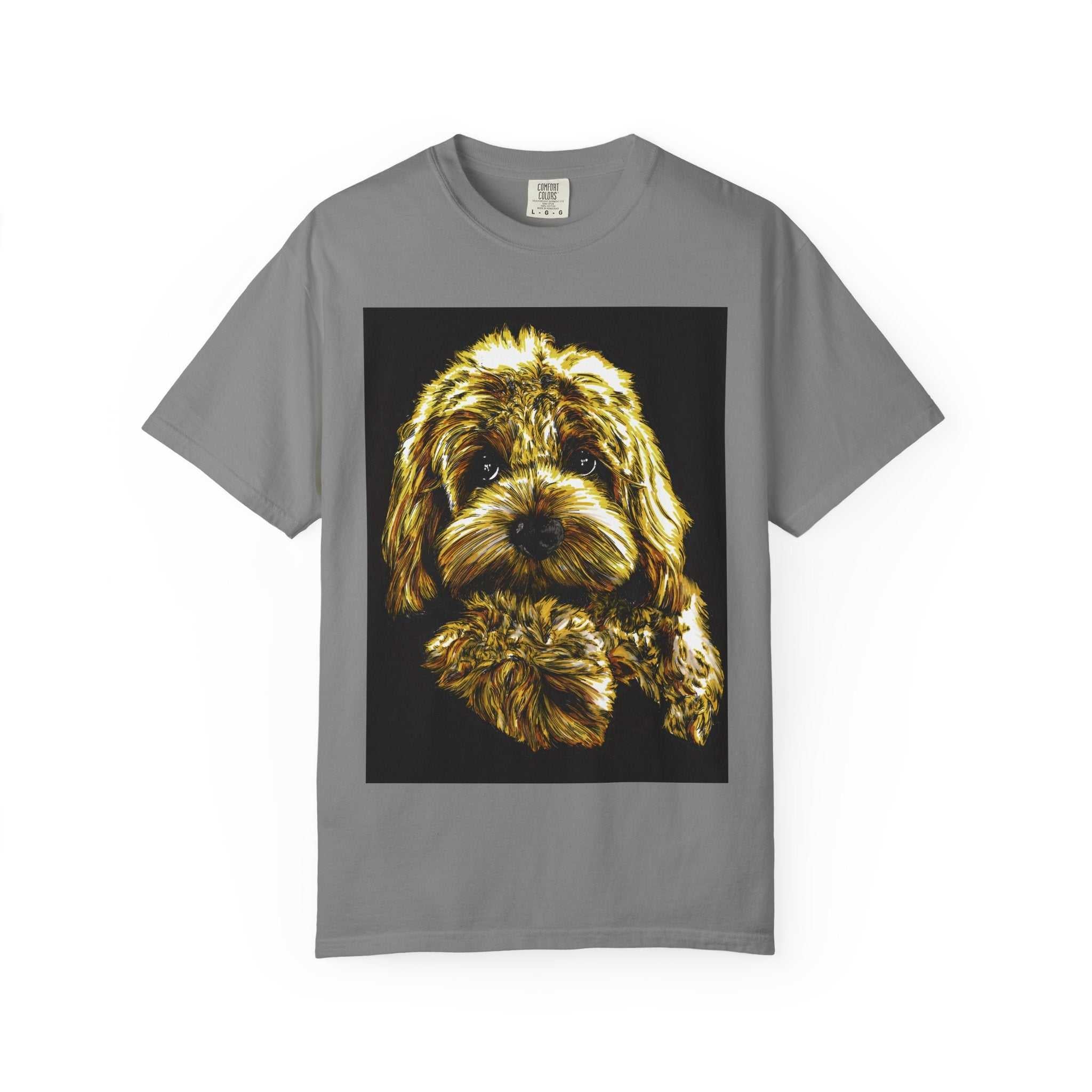 Experience the vibrant colors of our Puppy Color Blast Unisex Garment-Dyed T-shirt and stand out from the crowd. Perfect for all dog lovers!