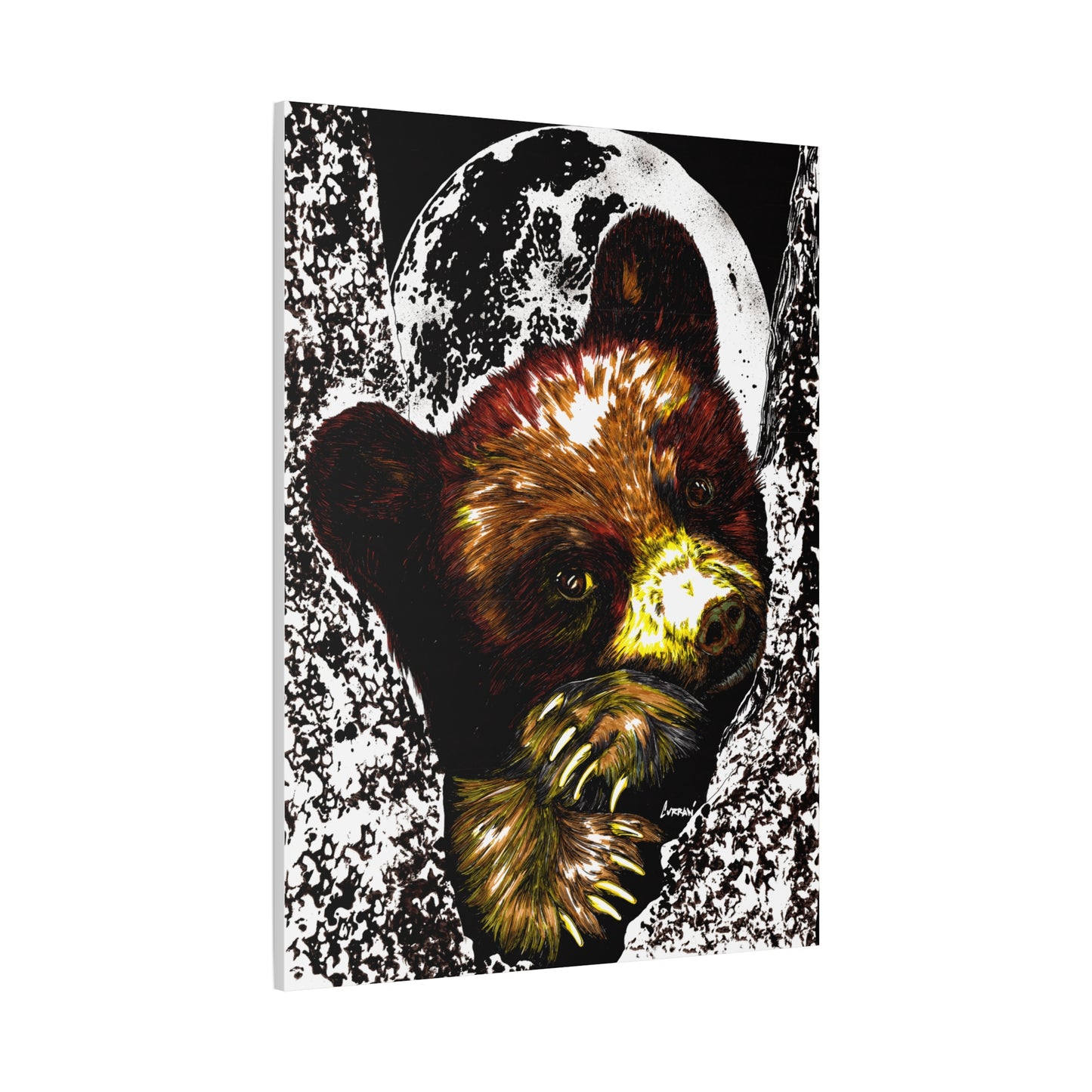 Brown Bear Cub Print of the Original, hand drawn wall art