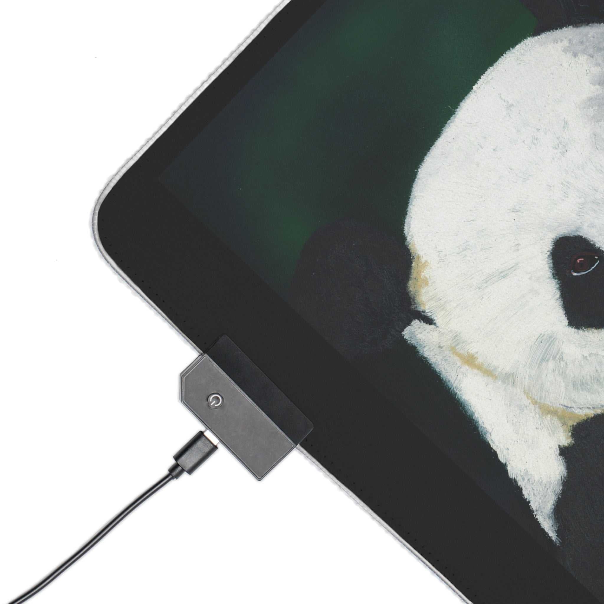 Panda LED Gaming Mouse Pad - RGB Light-Up Desk Accessory