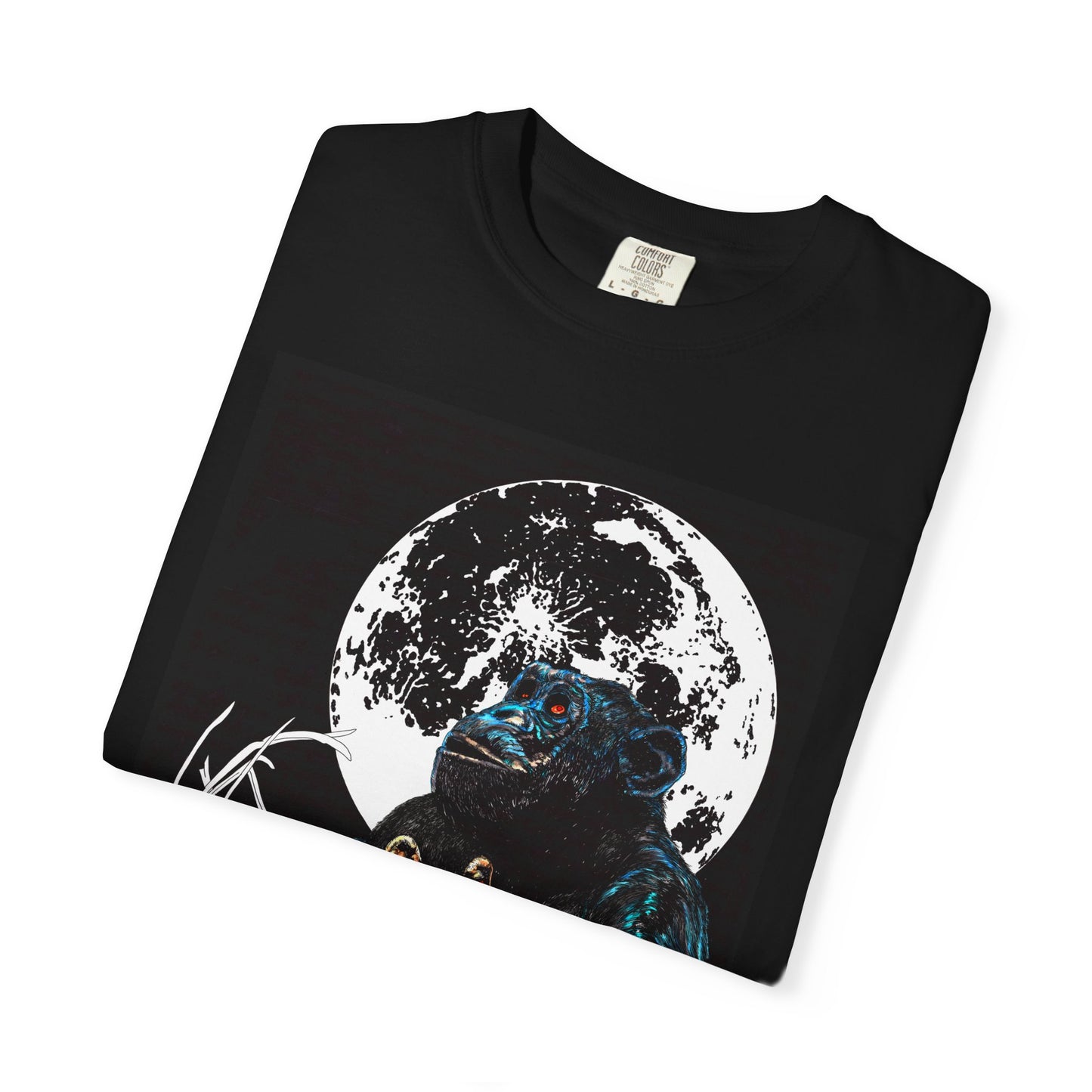 Moonlit Gorilla and Child Unisex Garment-Dyed T-Shirt