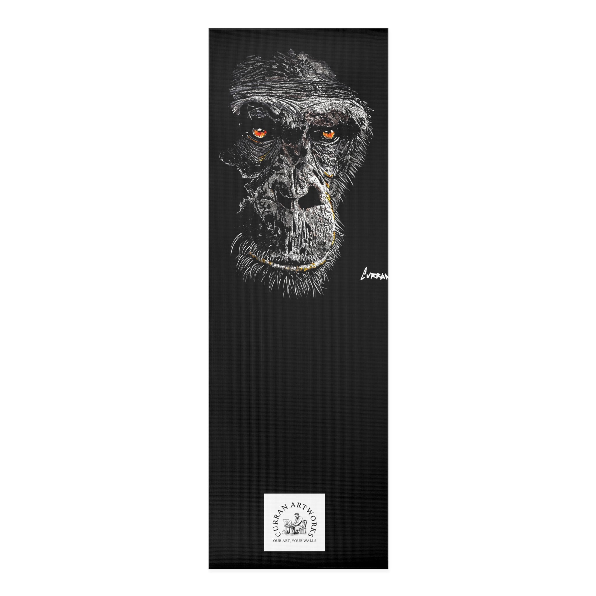 Gorilla Face Foam Yoga Mat, Original Wall Art