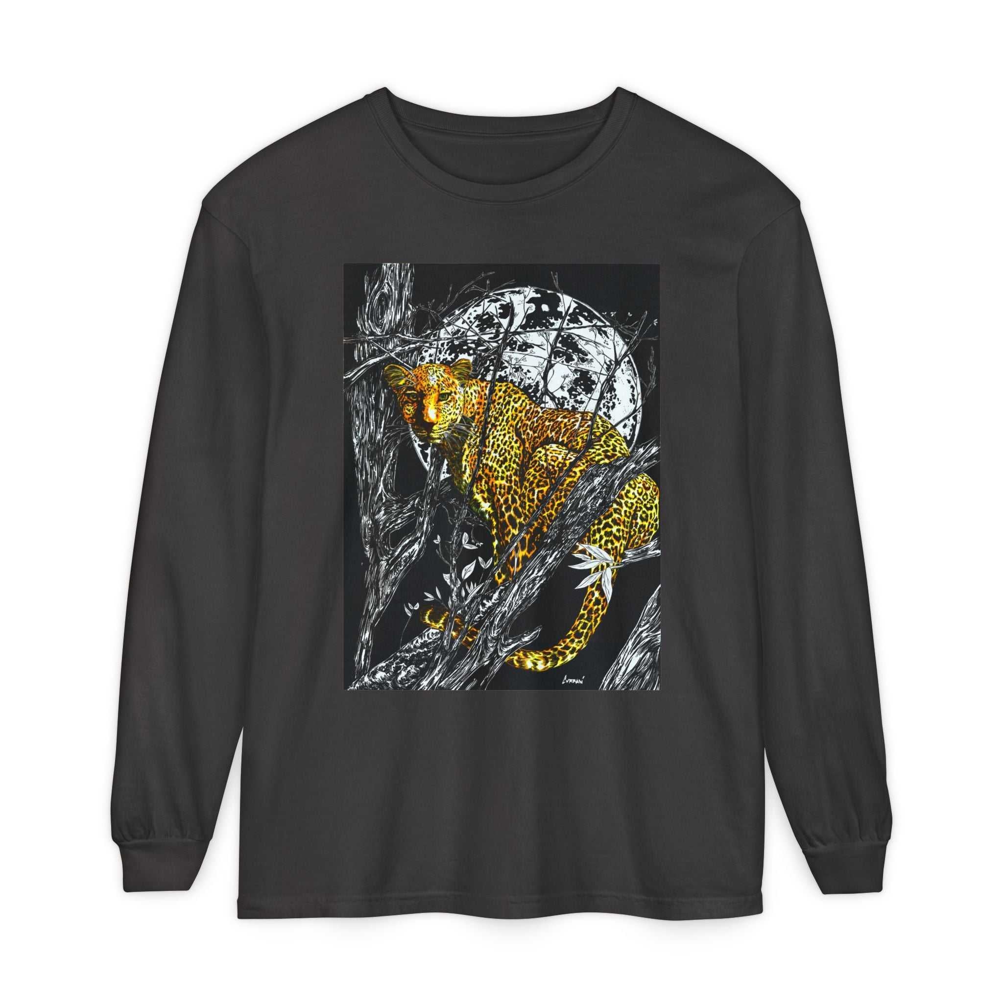 Wild Cheetah Unisex Long Sleeve T Shirt Eco-Friendly