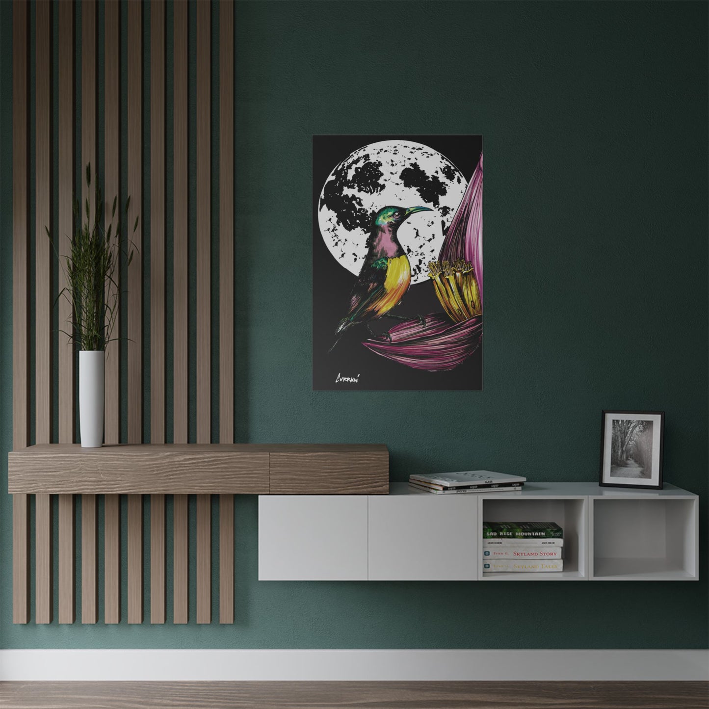 Vibrant Bird Satin Poster - 300gsm Art Print for Nature Lovers