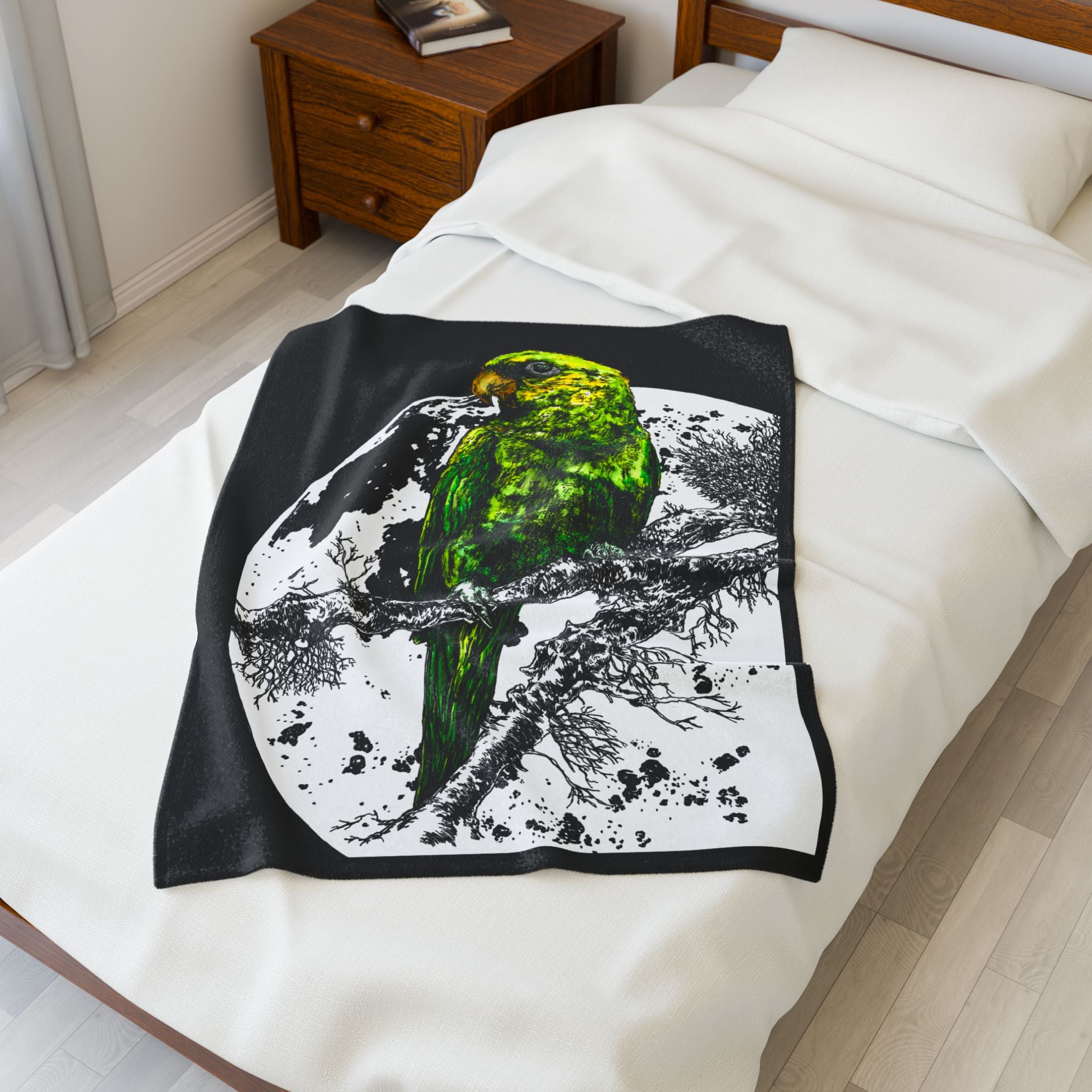 Colorful Parrot Velvet Plush Blanket -Tropical Vibes for Home Decor
