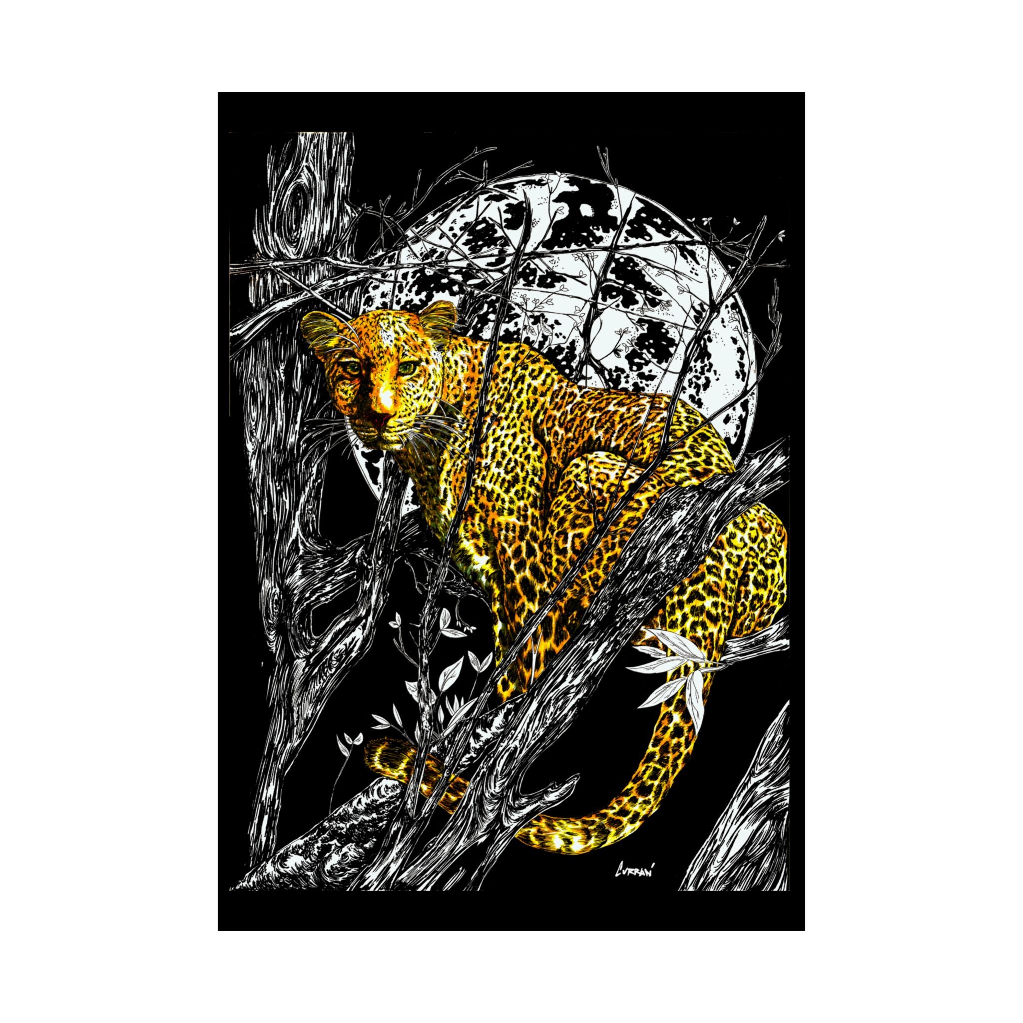 Majestic Leopard Satin Poster - 300gsm Art Print