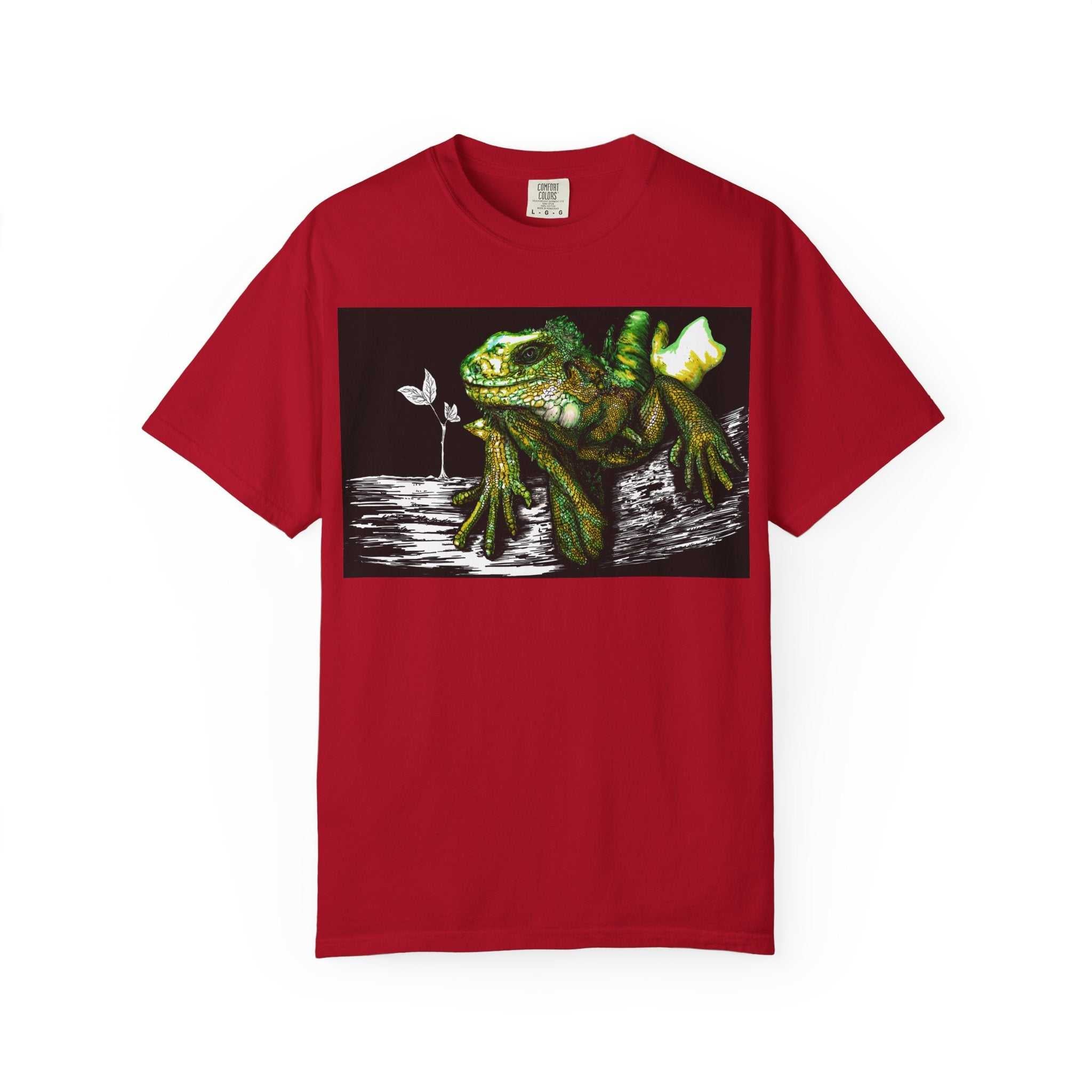 Iguana Unisex T-shirt - Hand Painted Art Design