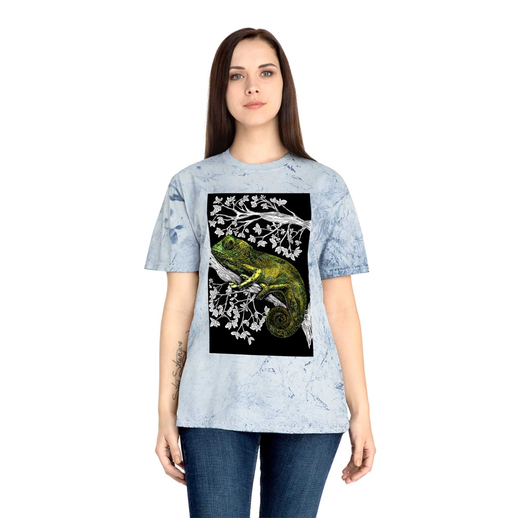 Chameleon Color Blast T-Shirt - Vibrant Nature-Inspired Tee