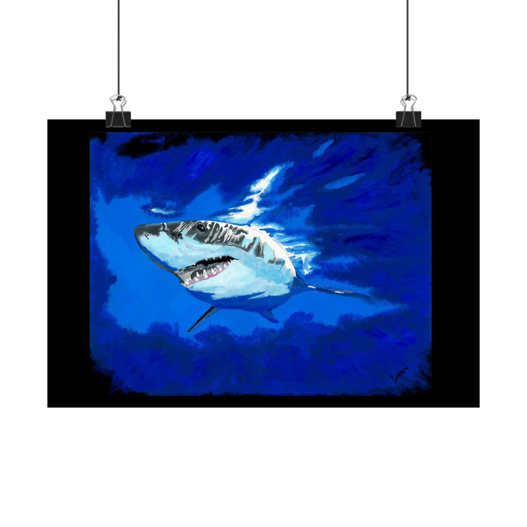 Great White Shark Satin Poster (300gsm) - Vibrant Wall Art