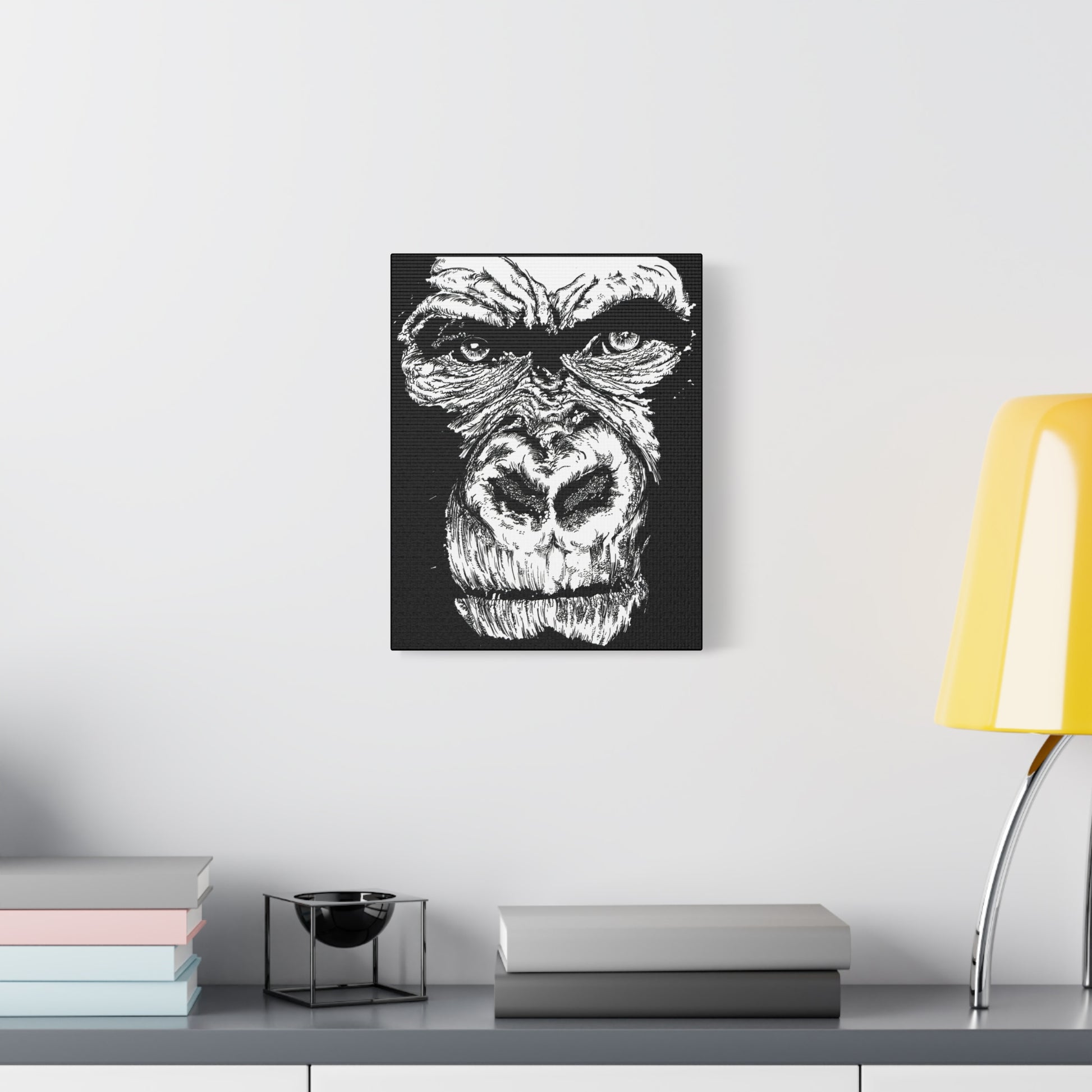 Gorilla Wall Art, Gorilla Print, Hand-Drawn Gorilla