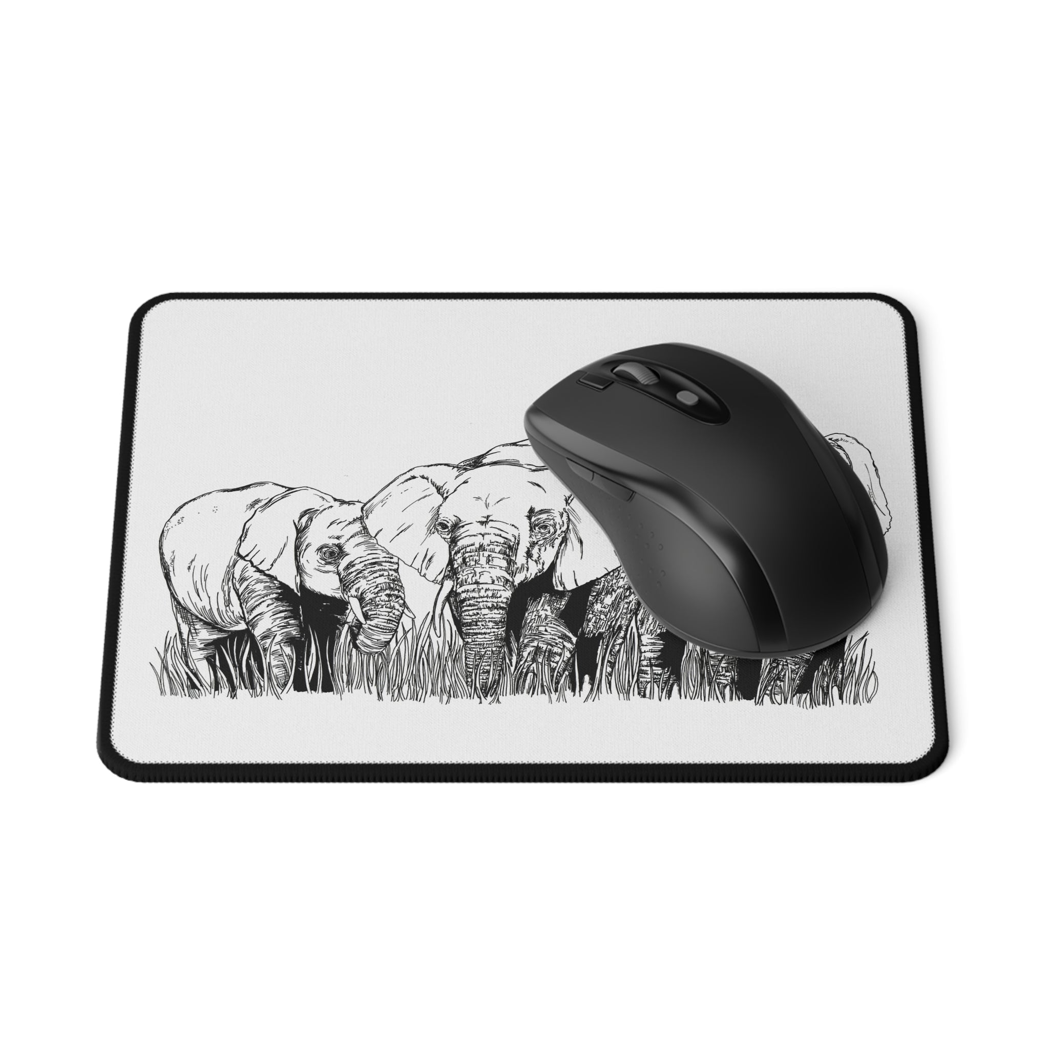 Elephant Family Non-Slip Gaming Mouse Pad