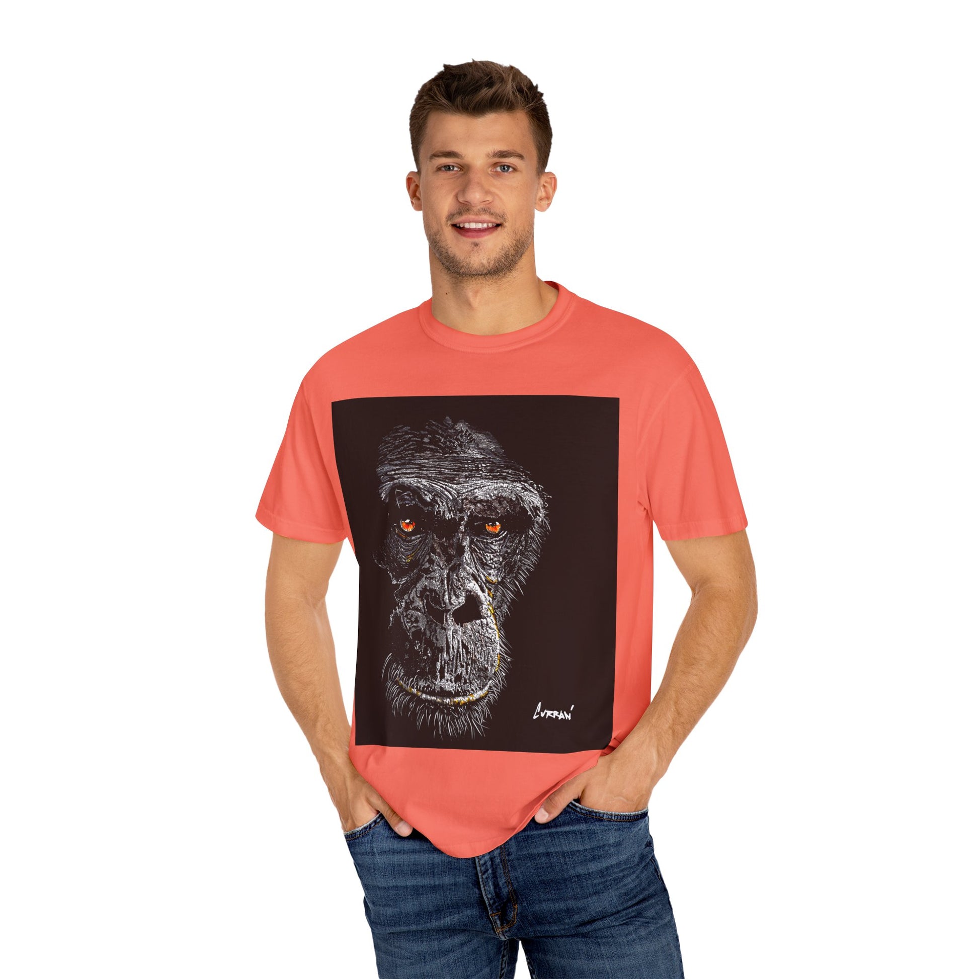 Gorilla Garment-Dyed Art T-Shirt | Unique Unisex Graphic Tee