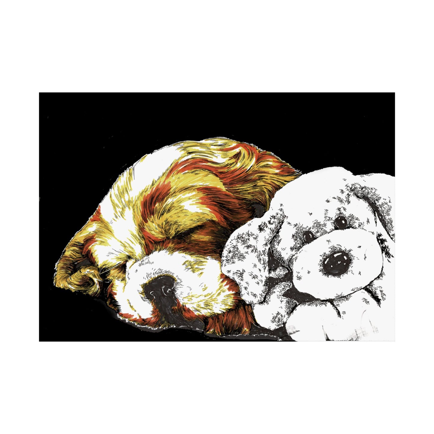 Cocker Spaniel Satin Poster - Heartwarming Dog Design