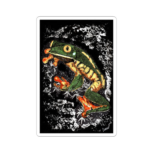 Vibrant Frog Kiss-Cut Stickers | Nature-Inspired Artwork,