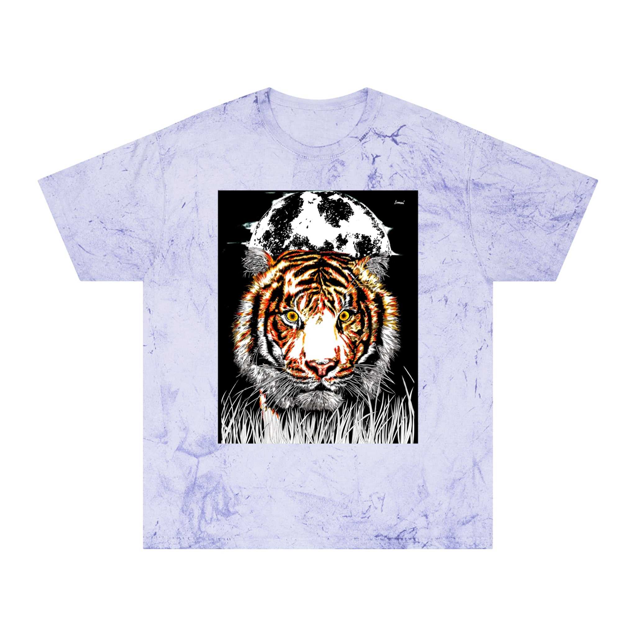 Color Blast Tiger Unisex T Shirt Original Hand Drawn Art