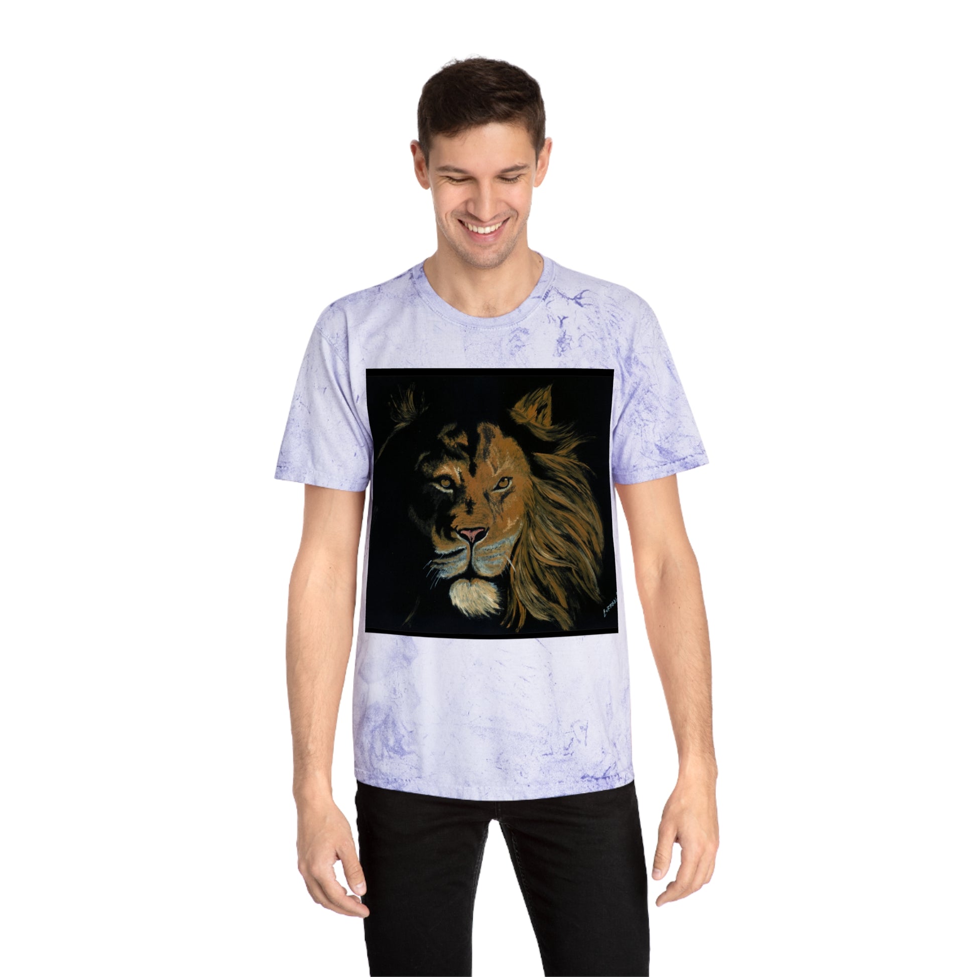 Color Blast T Shirt Powerful Lion Design by Kris Curran
