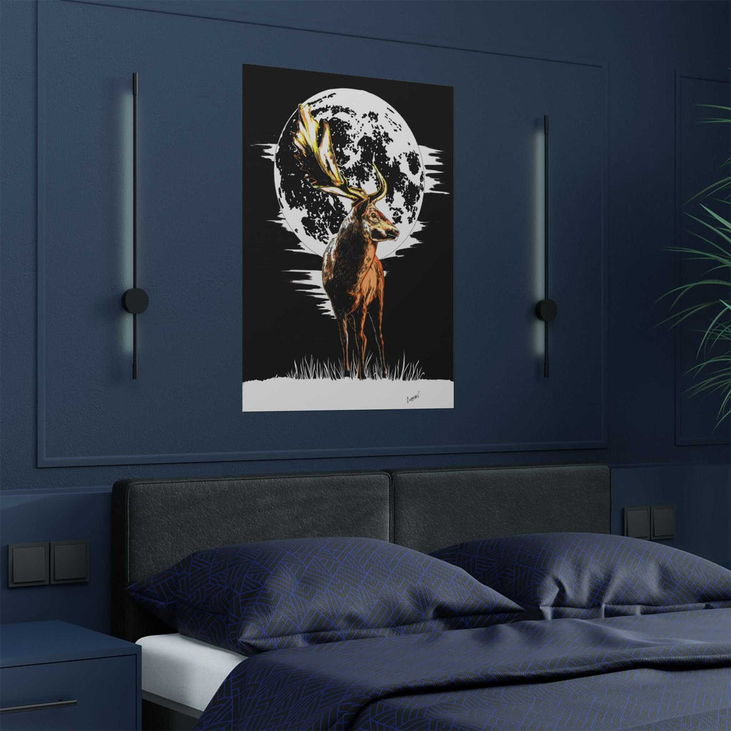Deer Satin Poster - 300gsm Art Print for Nature Lovers