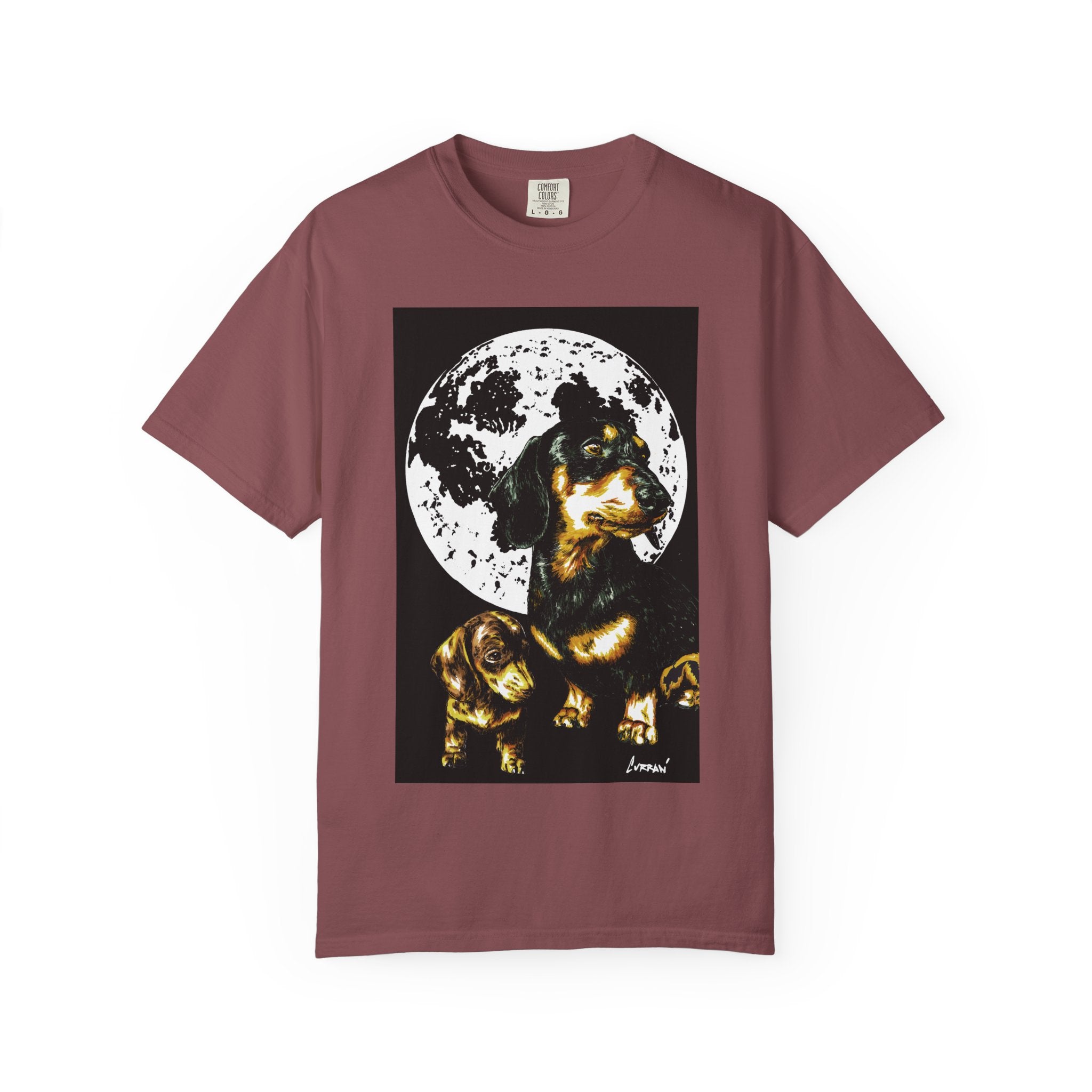 Dachshund Puppies Full Moon Dog Lovers T-Shirt