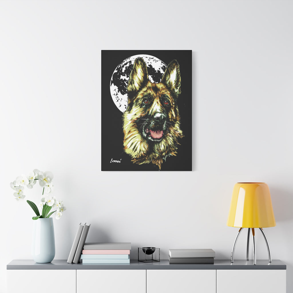 German Shepherd Print, Hand-Drawn Dog Art,