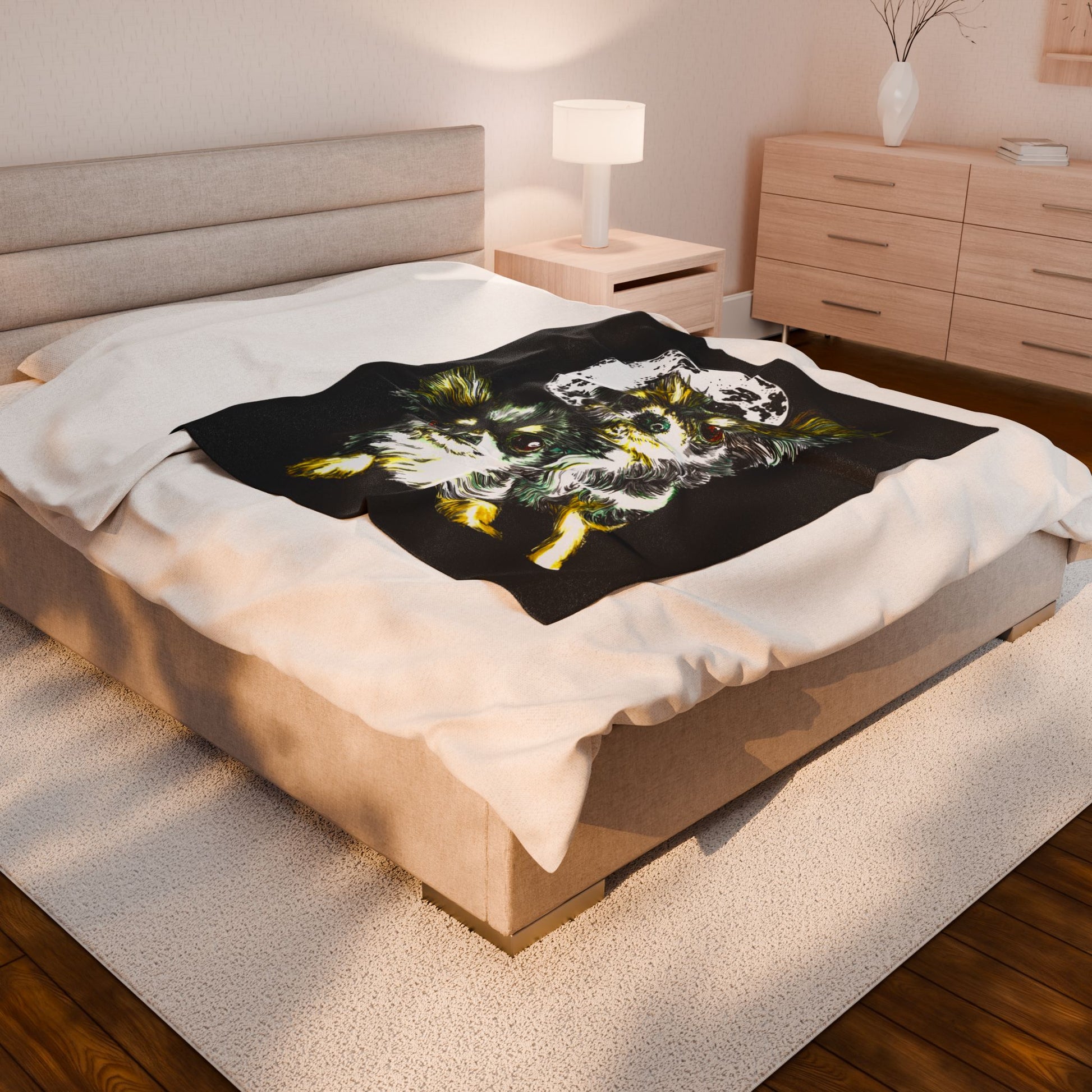 Cute Chihuahua Motif Cozy Blanket for Dog Lovers