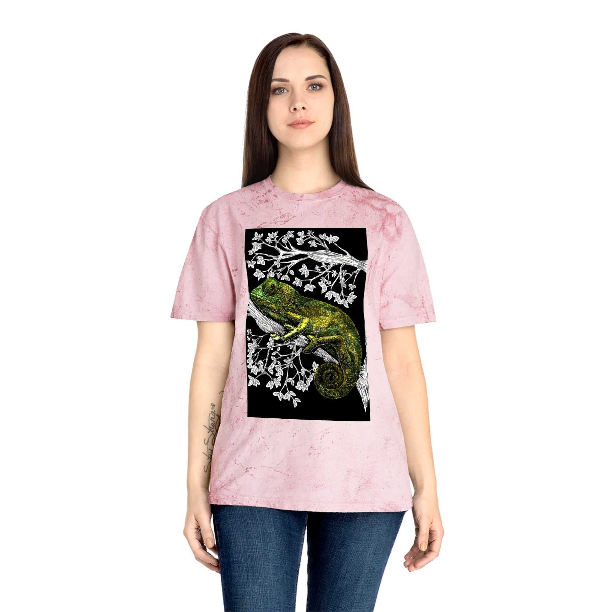 Chameleon Color Blast T-Shirt - Vibrant Nature-Inspired Tee