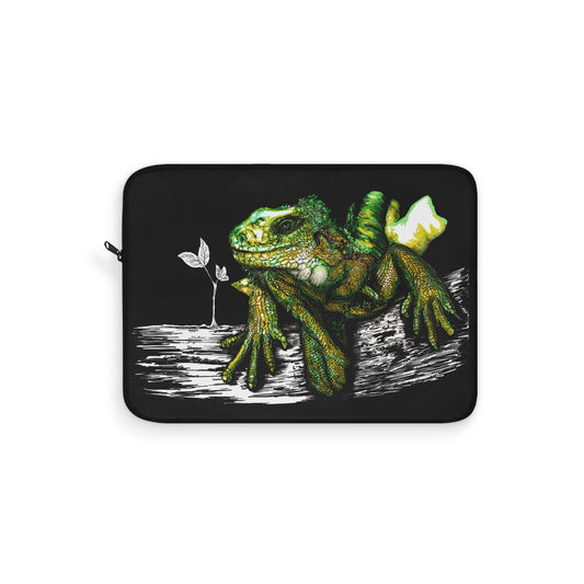Vibrant Iguana Laptop Sleeve - Colorful Nature Design