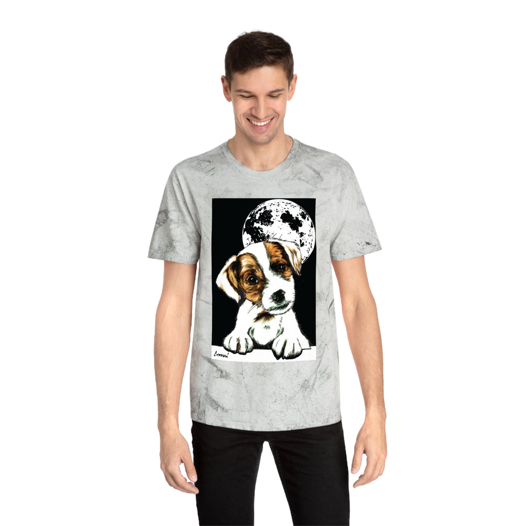 Color Blast Beagle Moon Unisex T Shirt for Pet Lovers