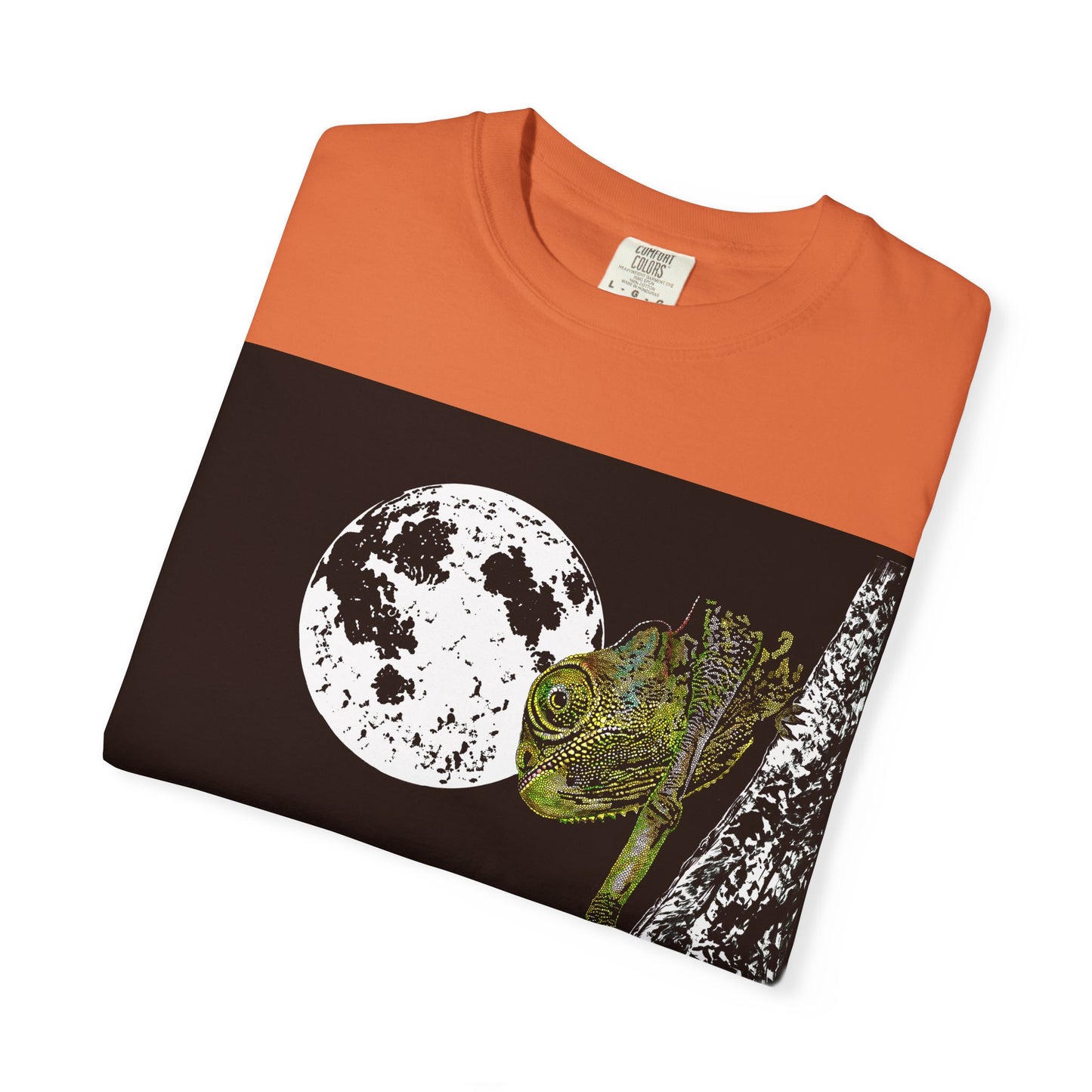 Moonlit Chameleon Unisex T-Shirt - Nature-Inspired Art Tee for Wildlife Lovers