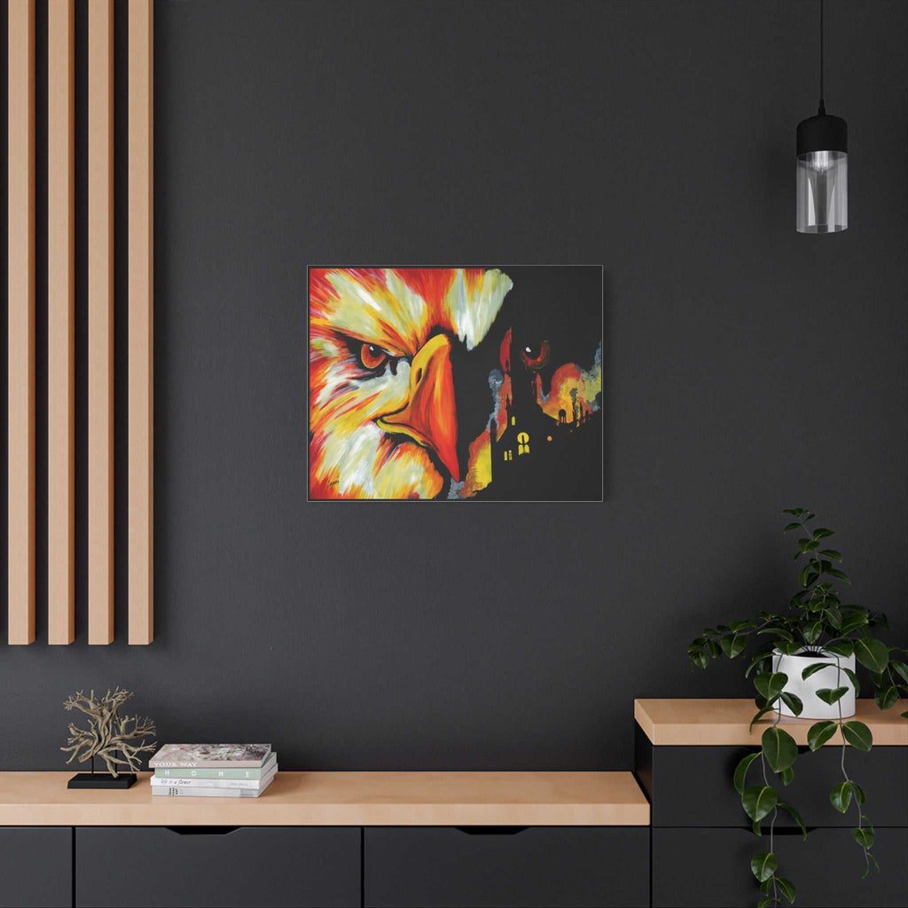 Phoenix Canvas Print, print of my Original hand painted art