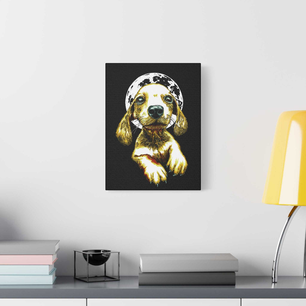 Whimsical Dog Canvas Wall Art - 1.25" Stretched Matte Print