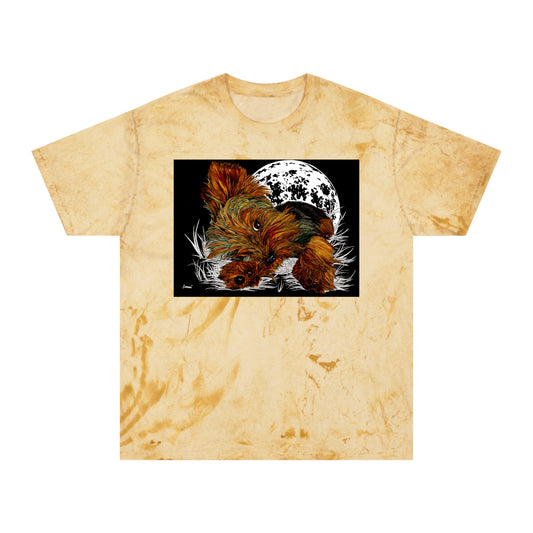 Colorful Puppy Moonlit Unisex T Shirt Perfect for Dog Lovers