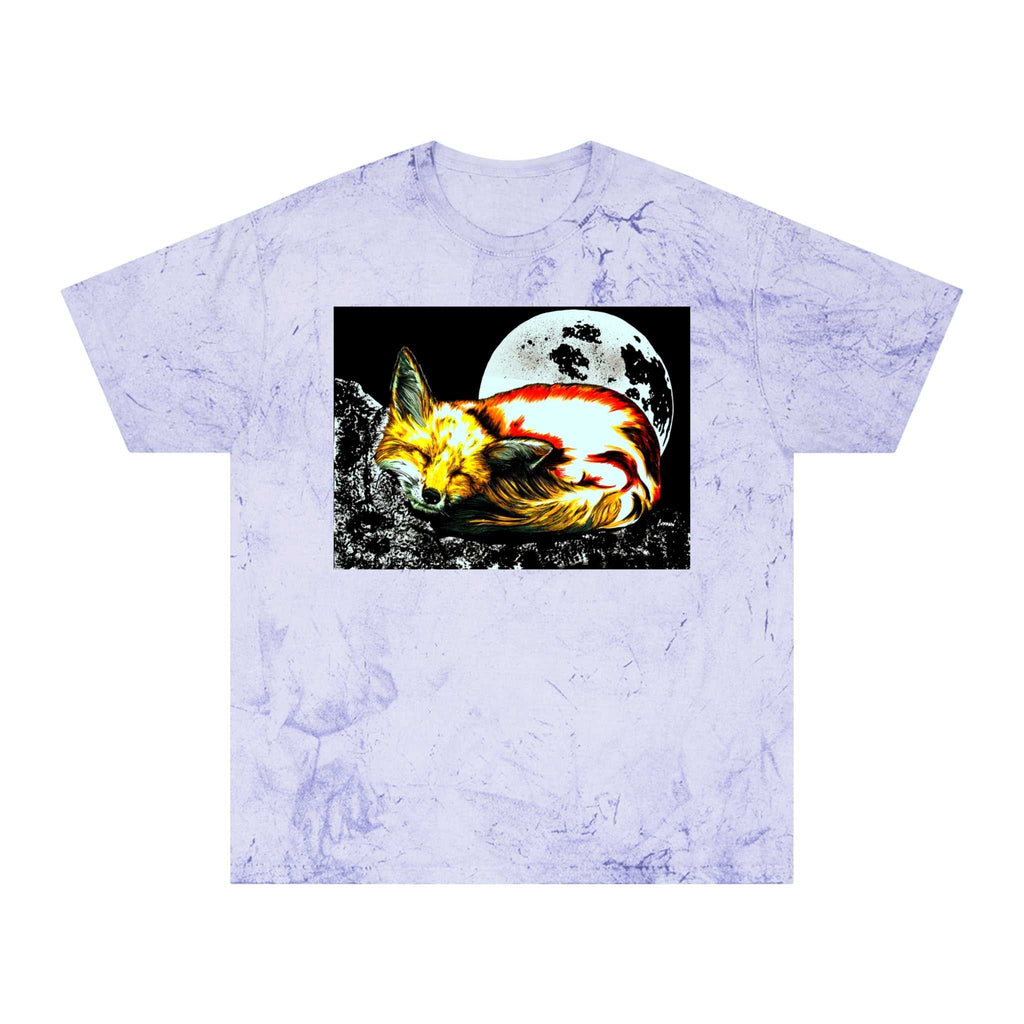 Red Fox Unisex T Shirt with Color Blast Design