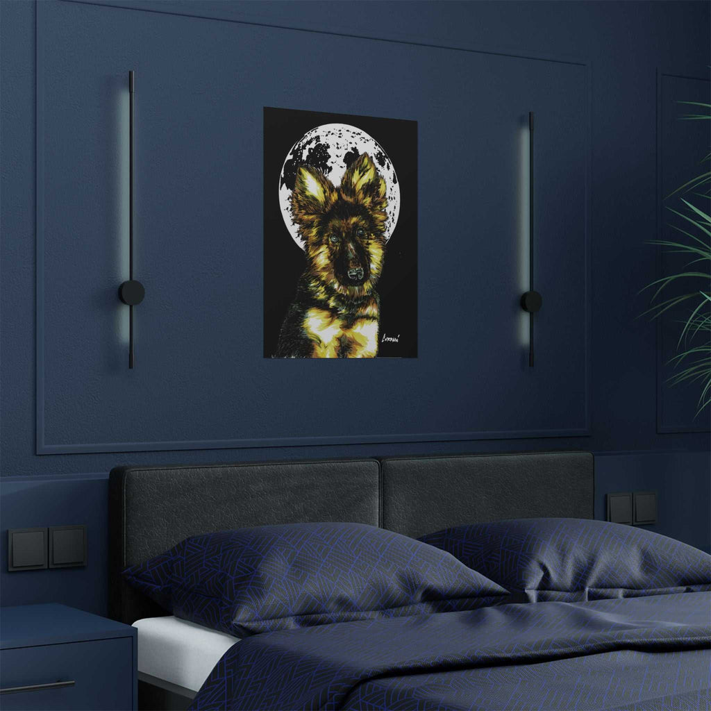 German Shepherd Satin Poster | 300gsm Art Print for Dog Lovers