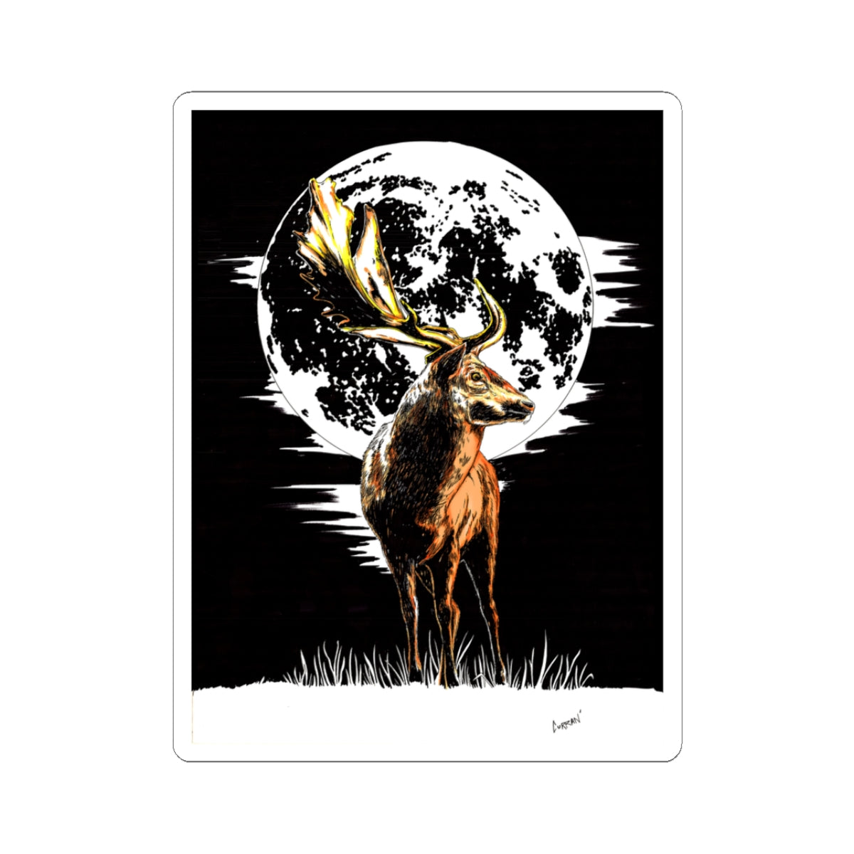 Majestic Deer Kiss-Cut Stickers - Nature-Inspired Decor