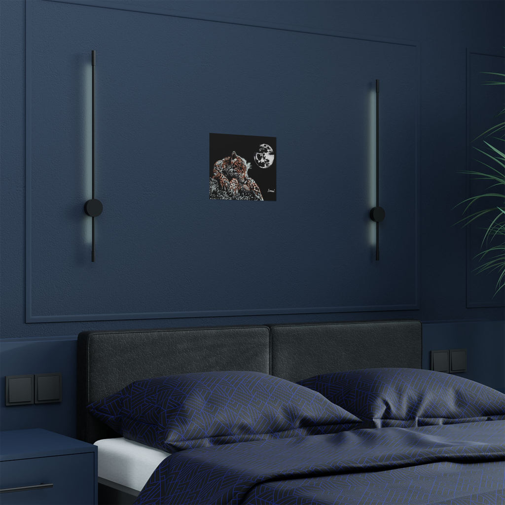 Majestic Leopard Satin Poster (300gsm) Moonlit Wildlife Art