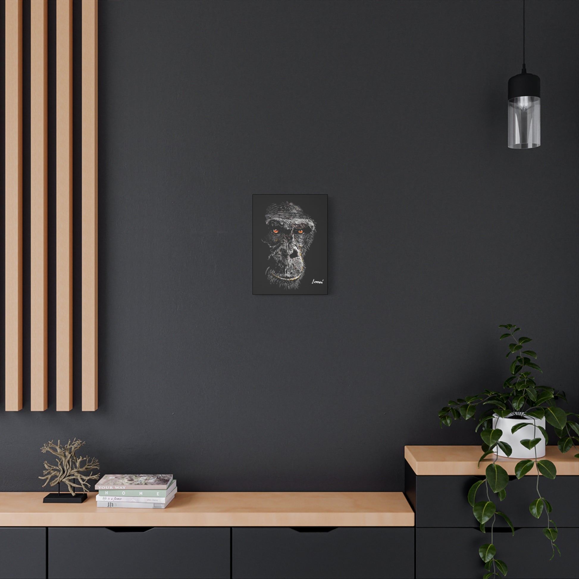 Gorilla 2 Wall Art, Gorilla Print, Hand-Drawn Gorilla,