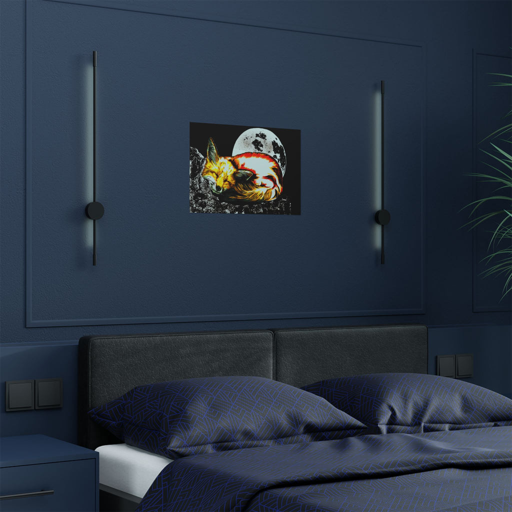 Dreamy Fox Satin Poster - 300gsm Art Print for Animal Lovers